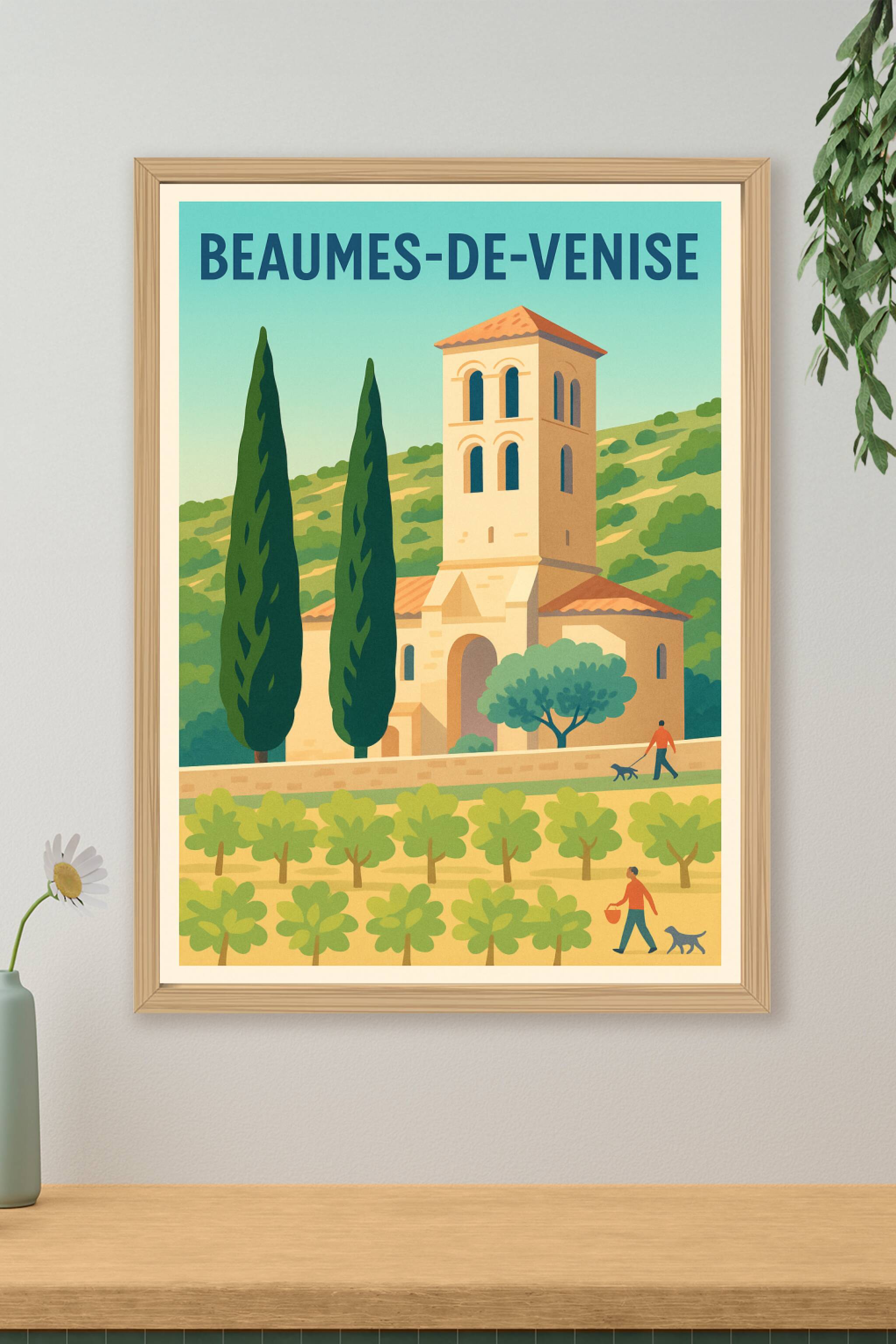 Affiche de Beaumes-de-Venise - Charme Provençal et Sérénité