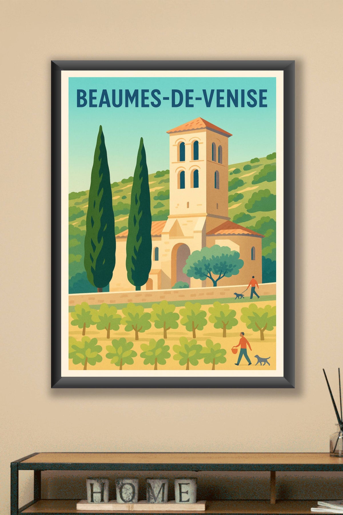 Affiche de Beaumes-de-Venise - Charme Provençal et Sérénité