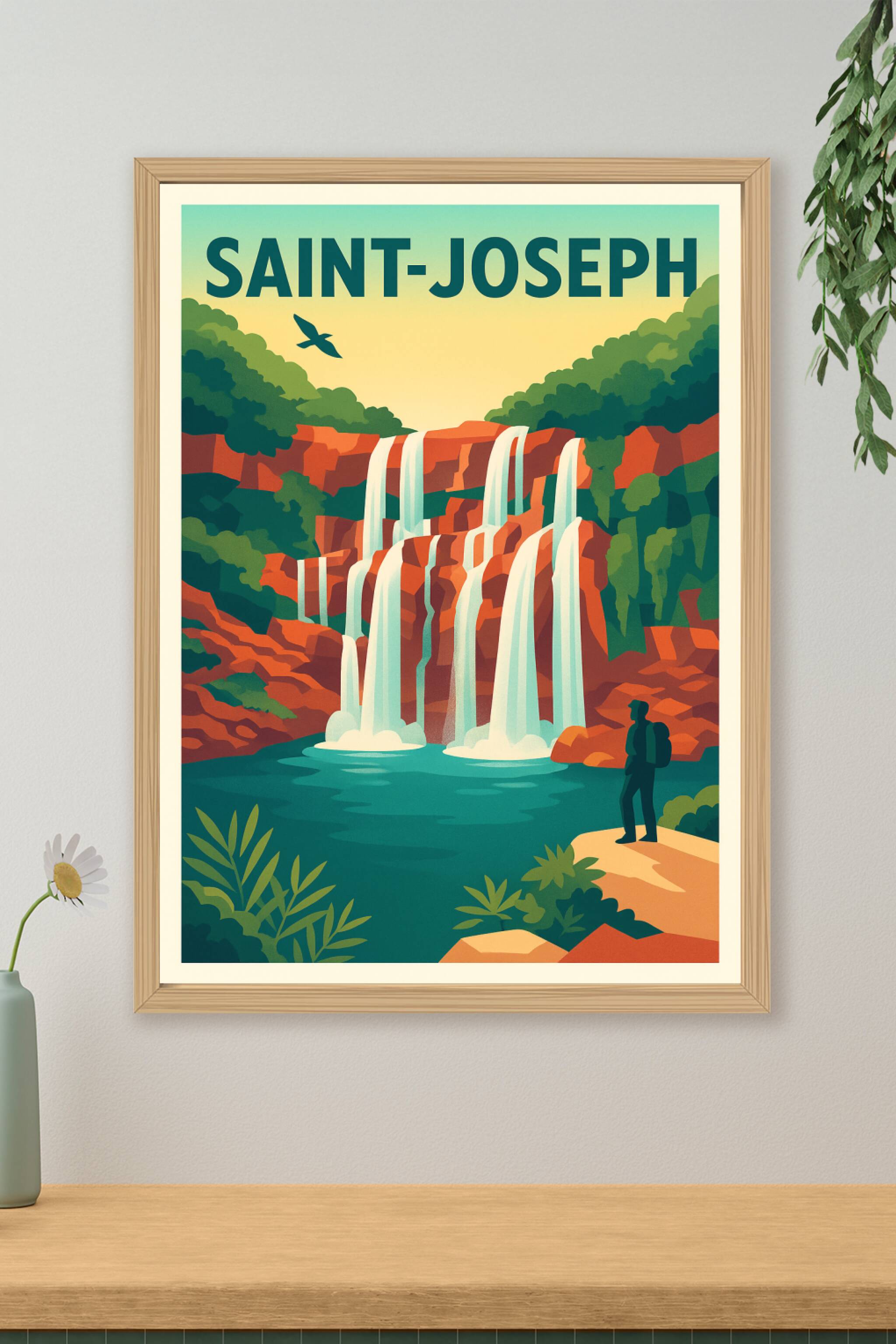 Affiche de Saint-Joseph - Émerveillement au pied des cascades