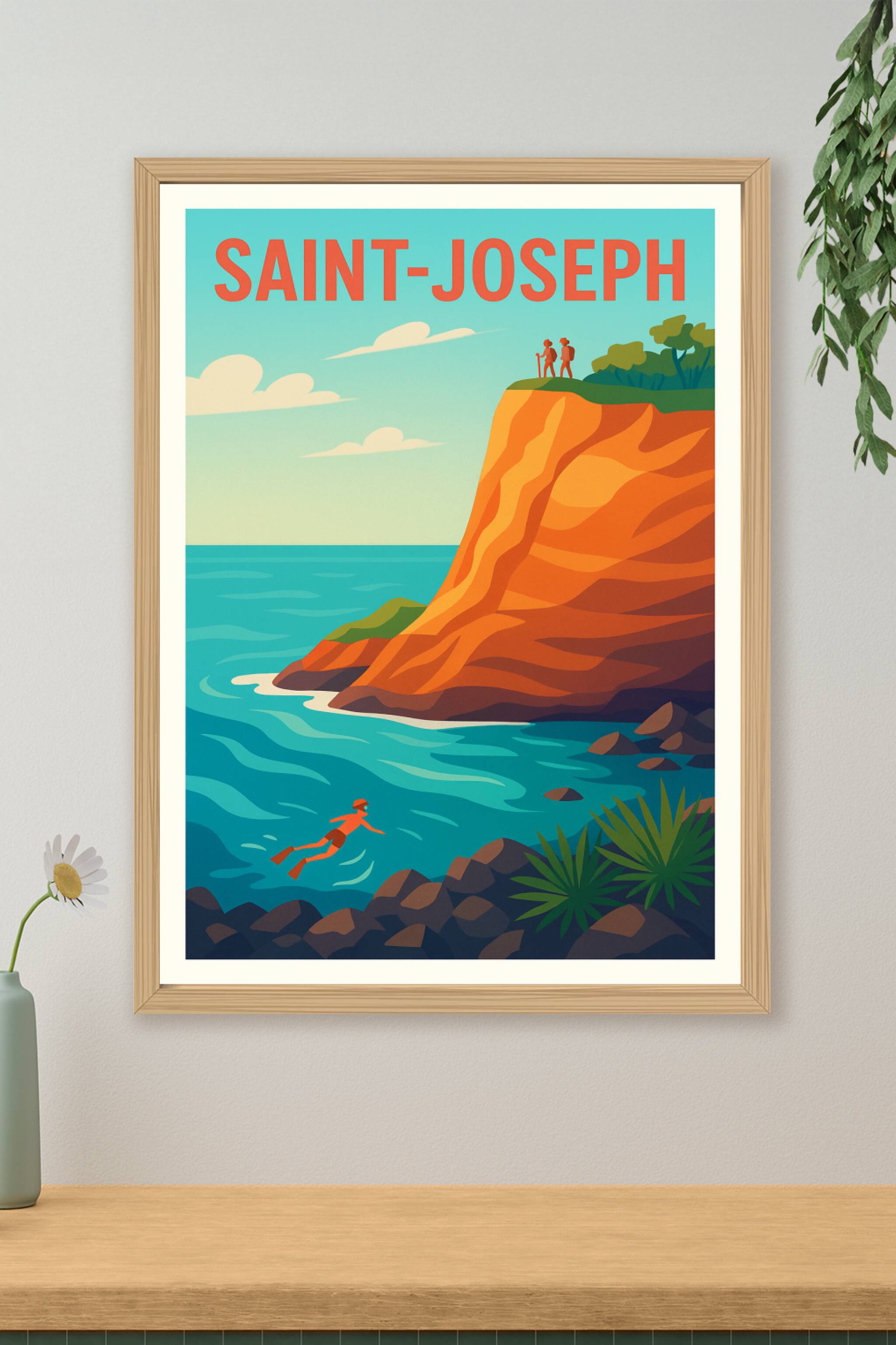 Affiche de Saint-Joseph - Évasion marine et falaises sauvages