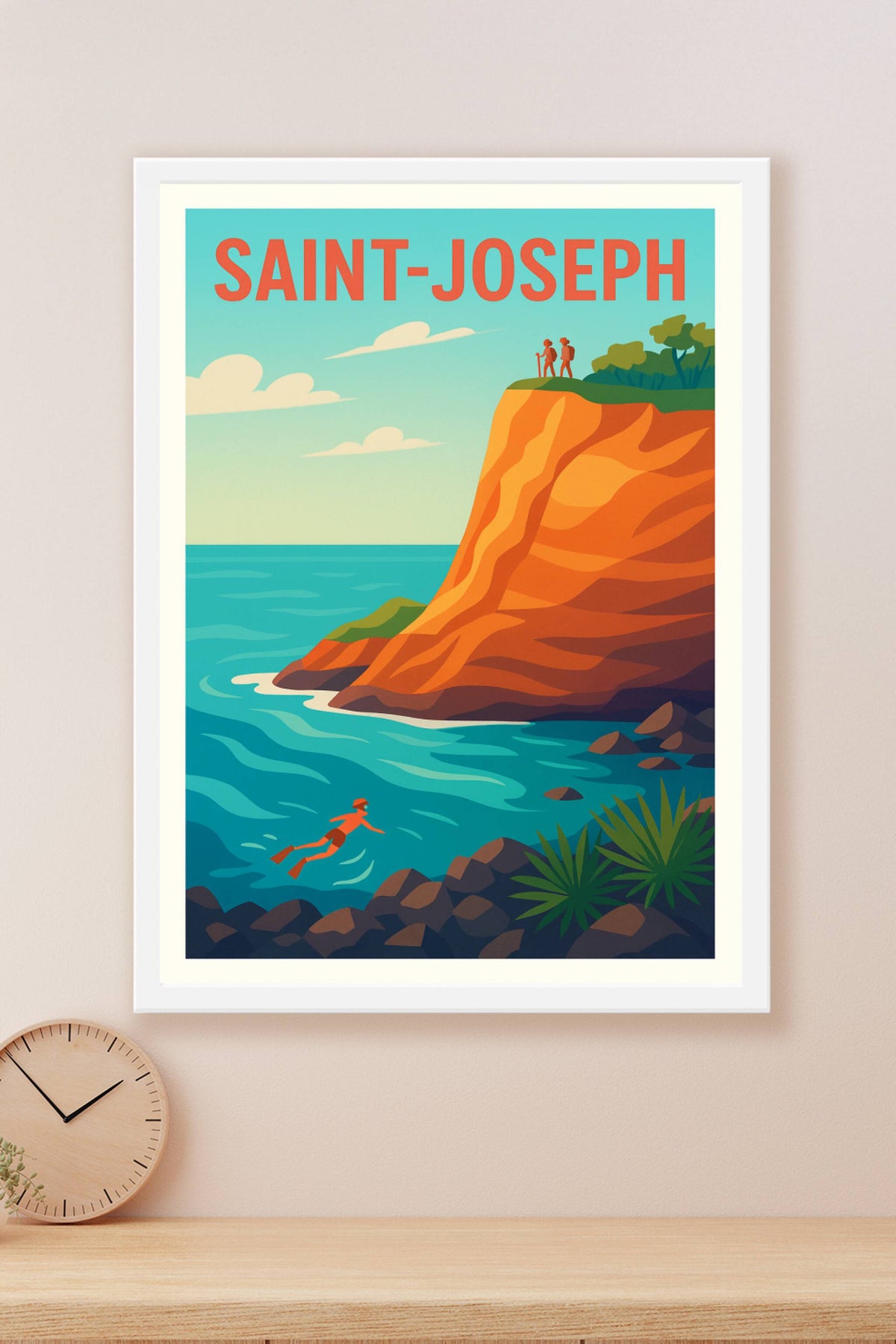 Affiche de Saint-Joseph - Évasion marine et falaises sauvages