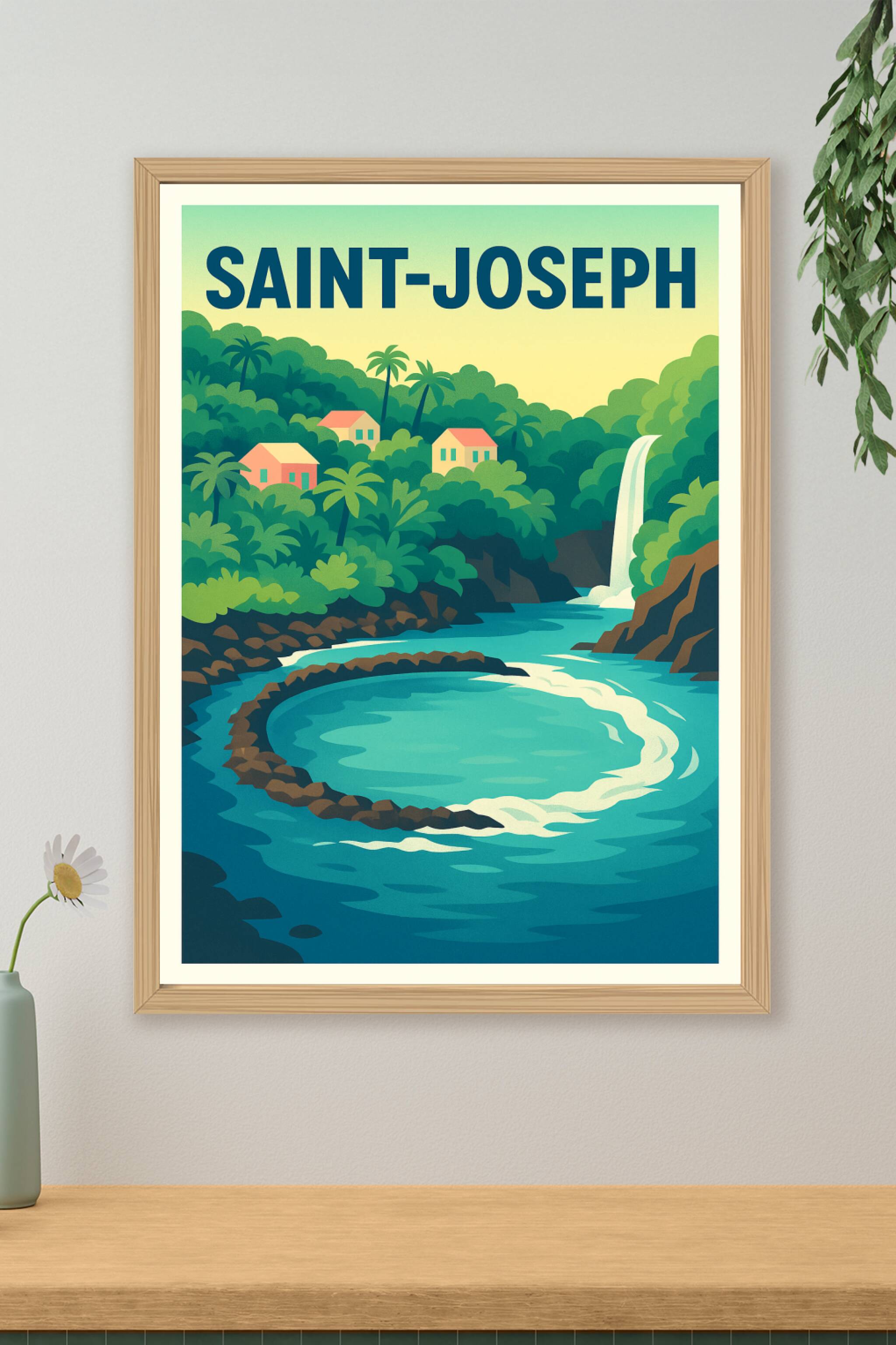 Affiche de Saint-Joseph - Évasion tropicale et nature luxuriante