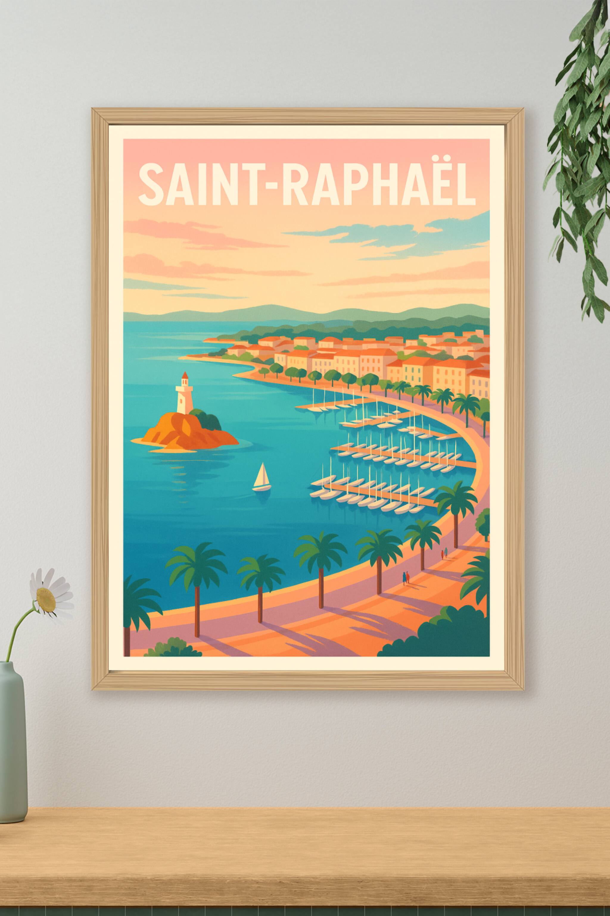 Affiche de Saint-Raphaël - L'élégance azur de la Côte d'Azur
