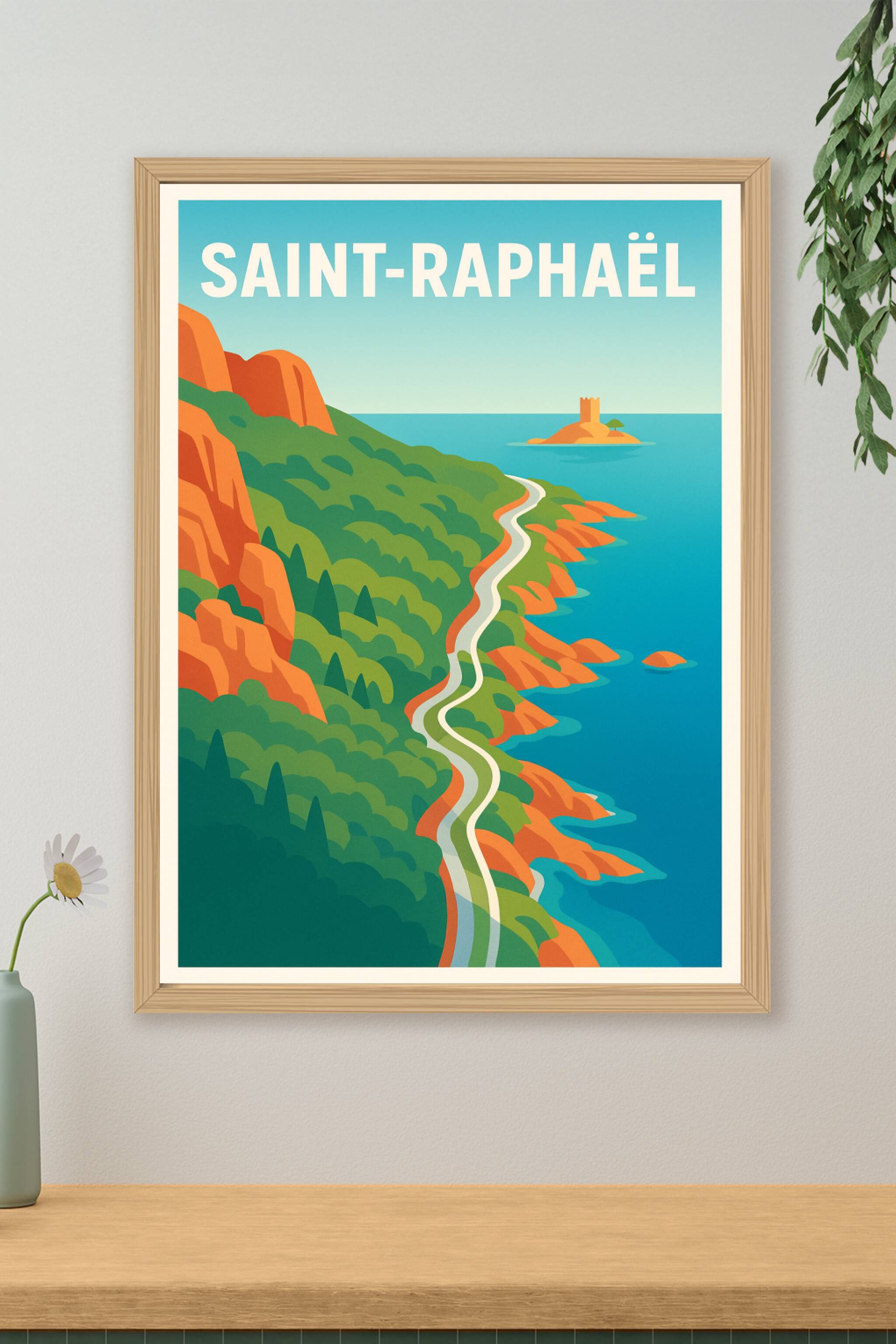 Affiche de Saint-Raphaël - Évasion sur la Côte d'Azur