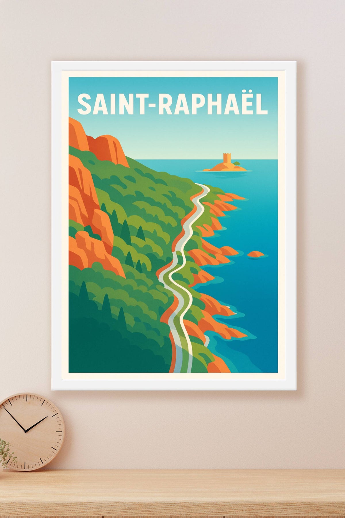 Affiche de Saint-Raphaël - Évasion sur la Côte d'Azur