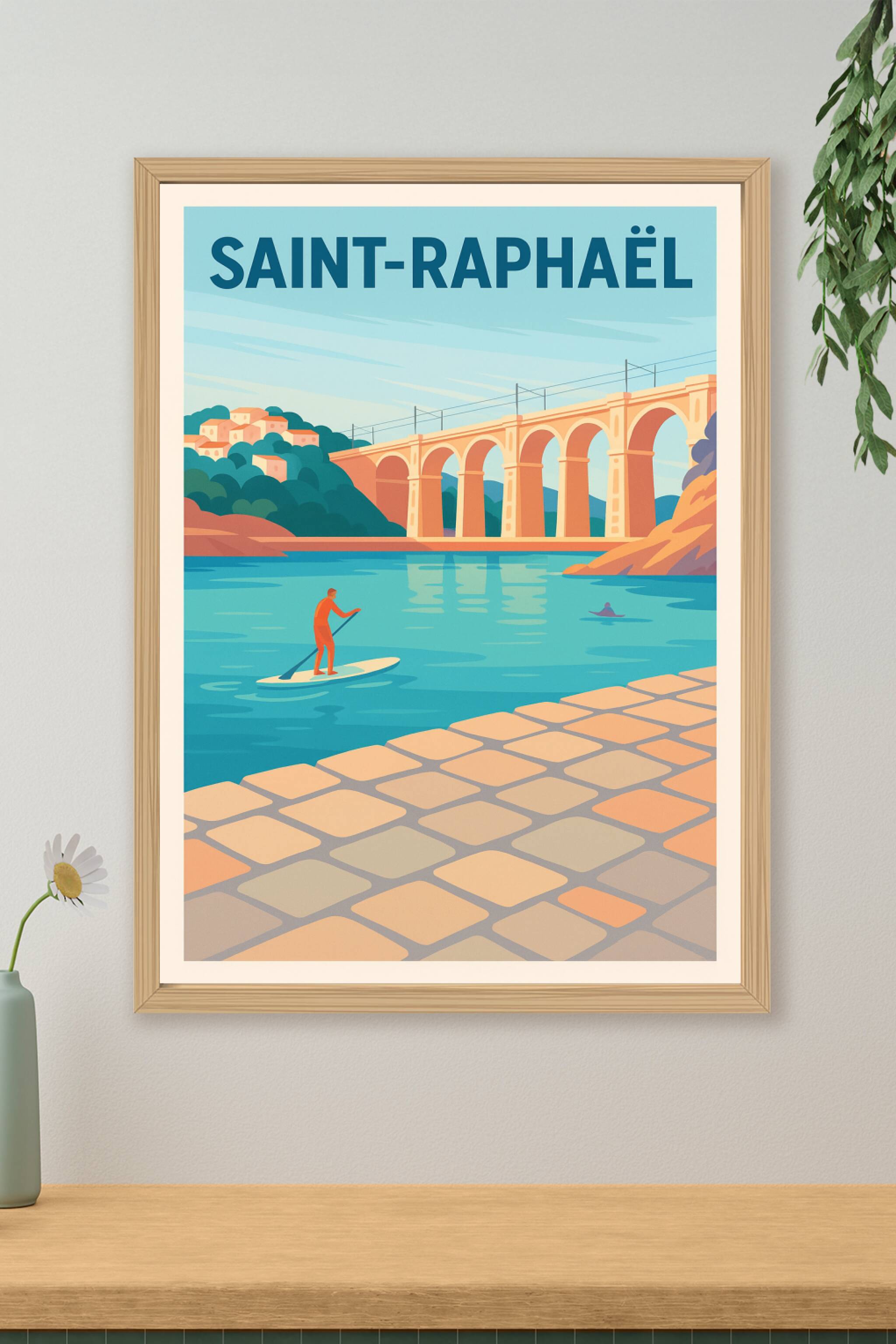 Affiche de Saint-Raphaël - Évasion entre mer et viaduc