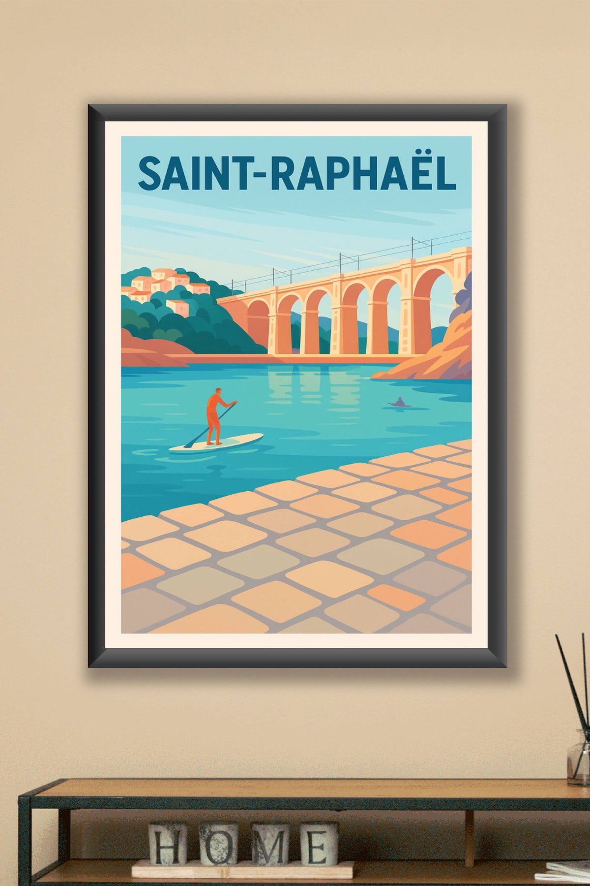 Affiche de Saint-Raphaël - Évasion entre mer et viaduc