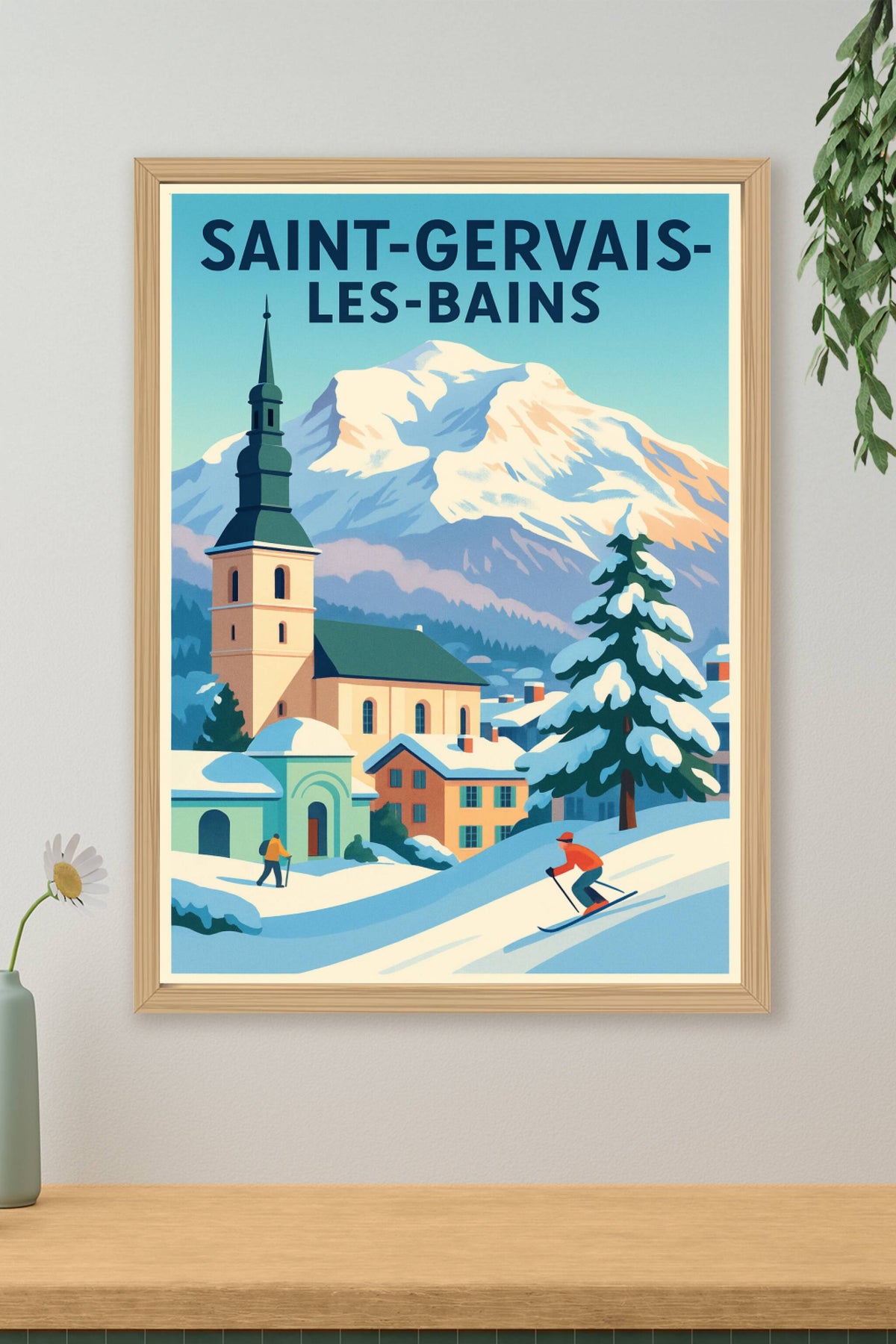Affiche de Saint-Gervais-les-Bains - L'Esprit Montagnard en Hiver