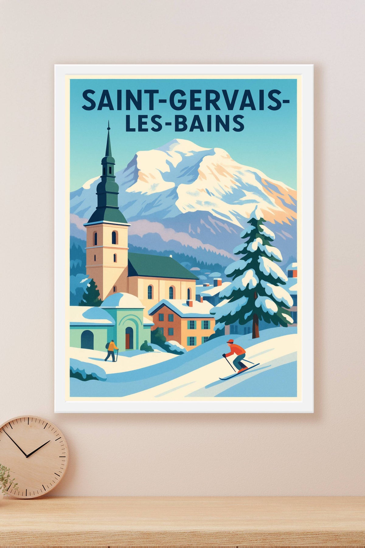 Affiche de Saint-Gervais-les-Bains - L'Esprit Montagnard en Hiver