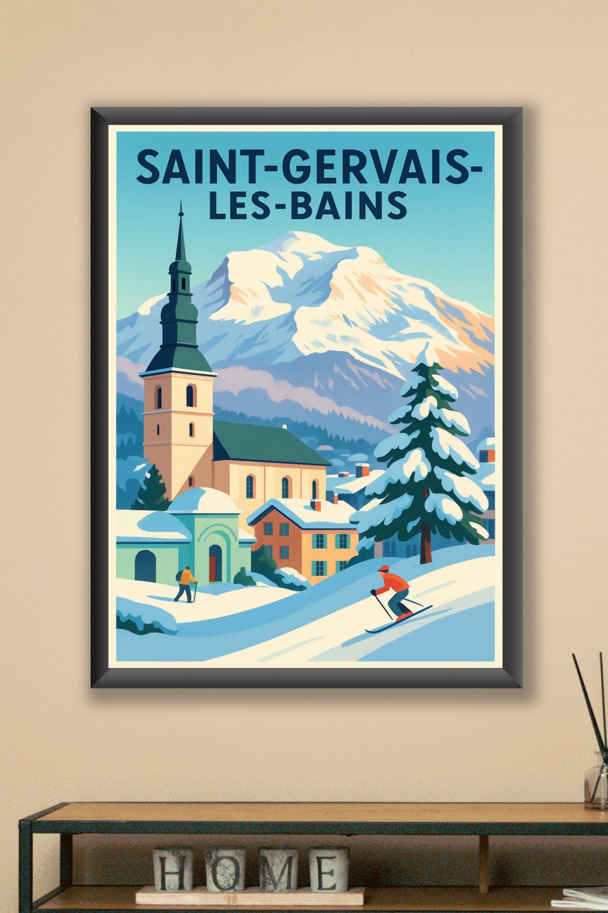 Affiche de Saint-Gervais-les-Bains - L'Esprit Montagnard en Hiver