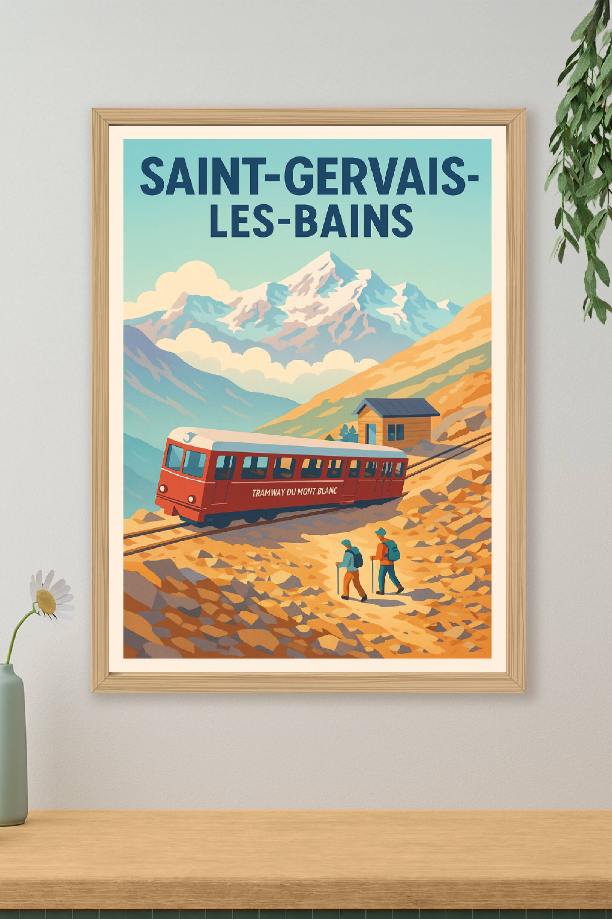 Affiche de Saint-Gervais-les-Bains - Voyage au cœur du Mont Blanc