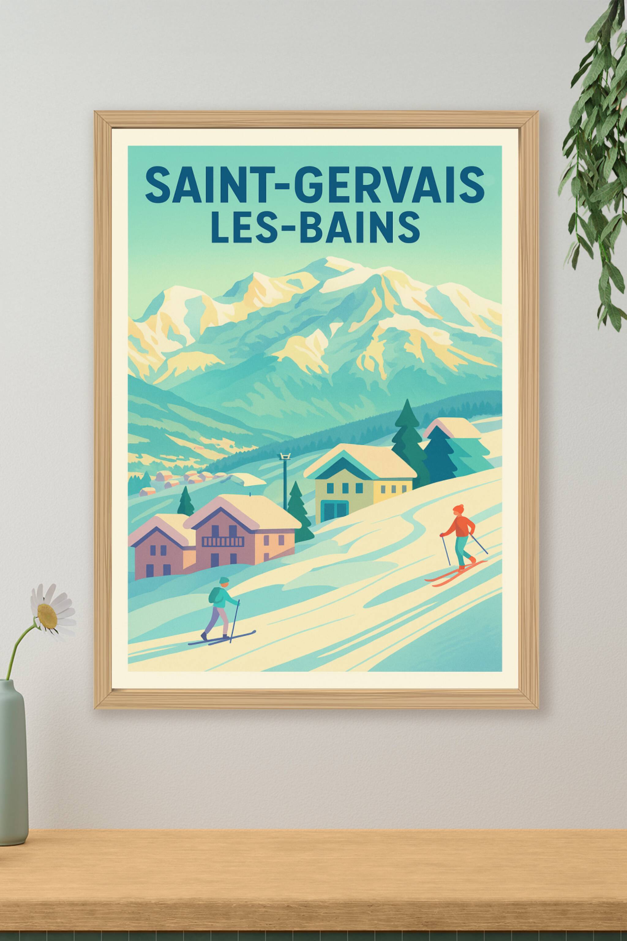 Affiche de Saint-Gervais-les-Bains - Évasion et bien-être en montagne