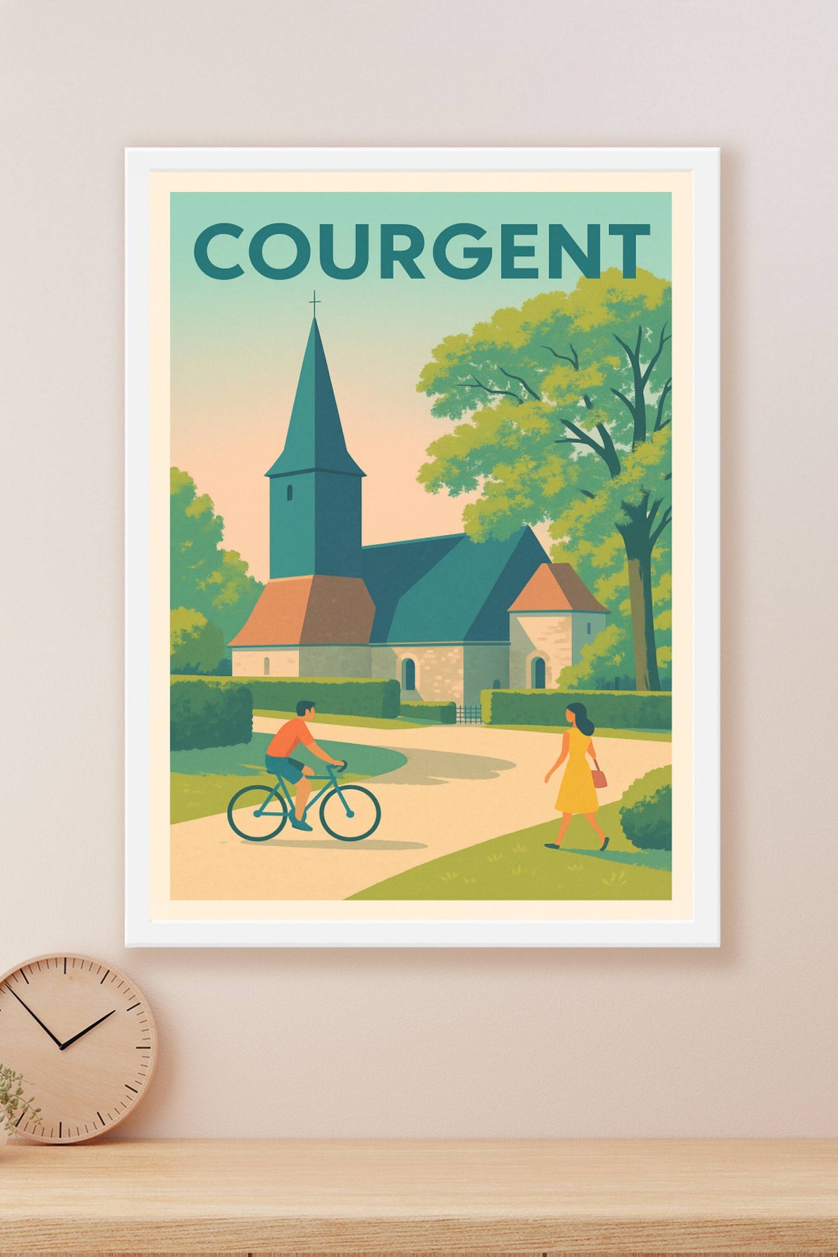 Affiche de Courgent - Sérénité et douceur de vivre au cœur du village