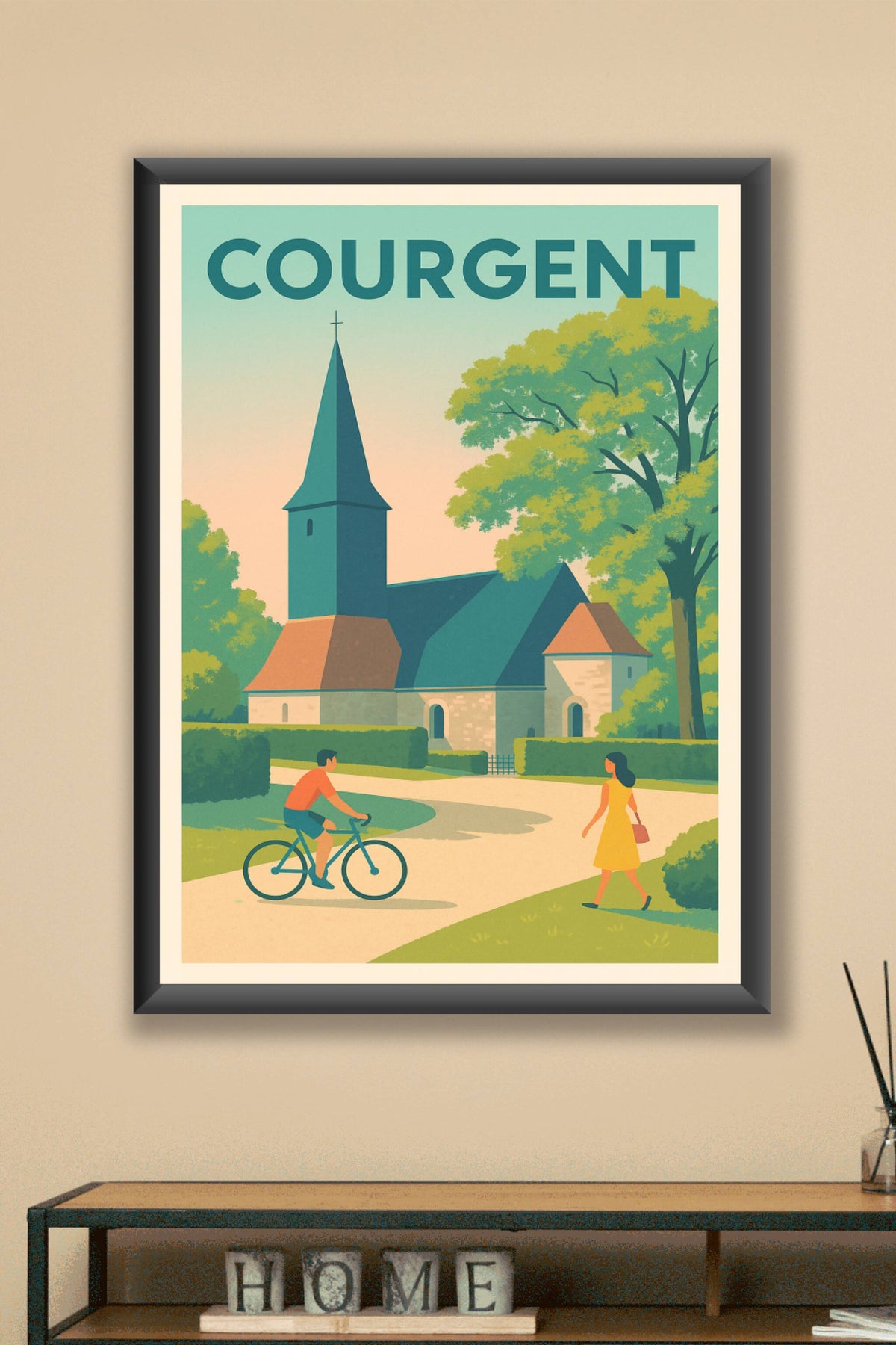 Affiche de Courgent - Sérénité et douceur de vivre au cœur du village