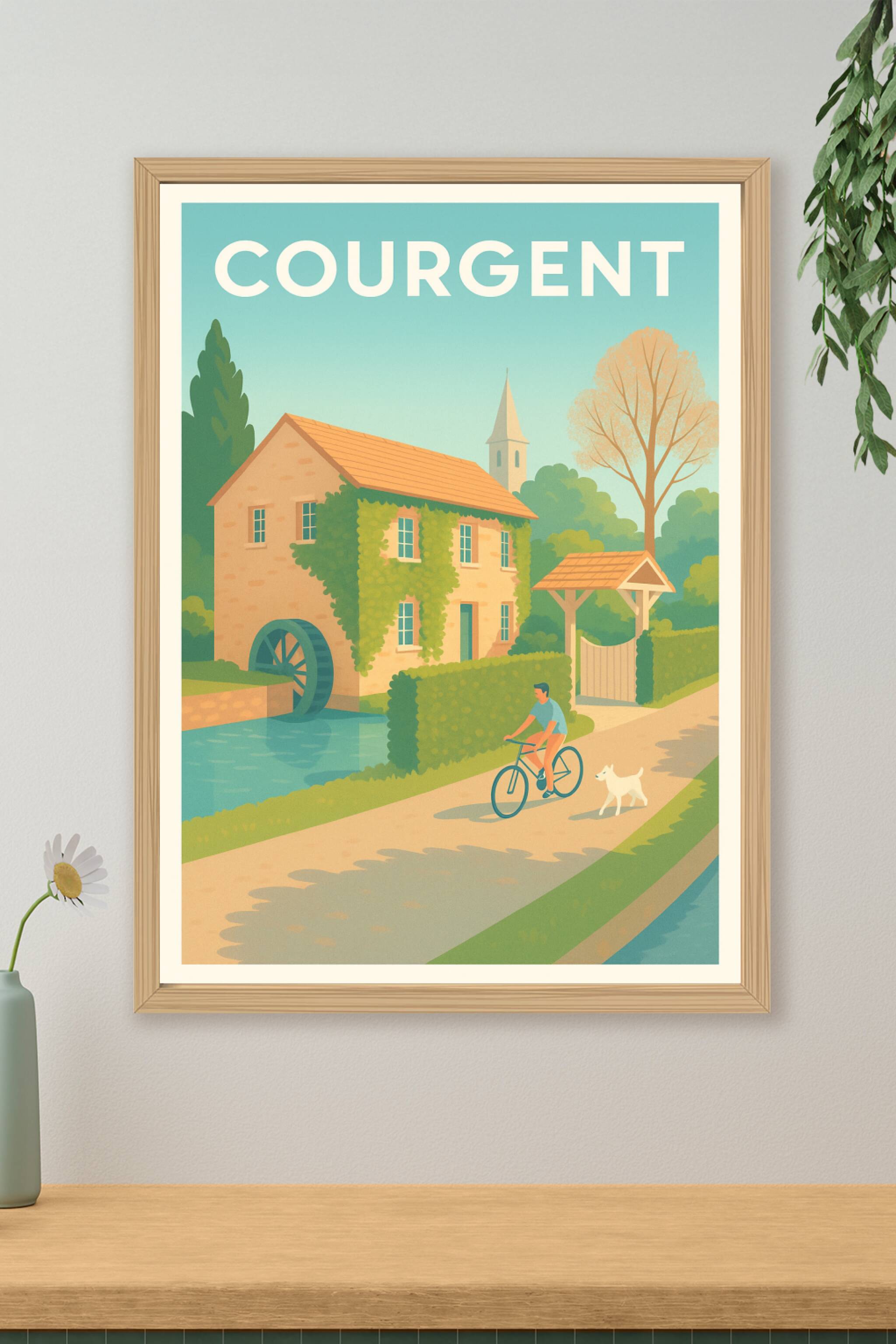 Affiche de Courgent - Le charme bucolique de la campagne française