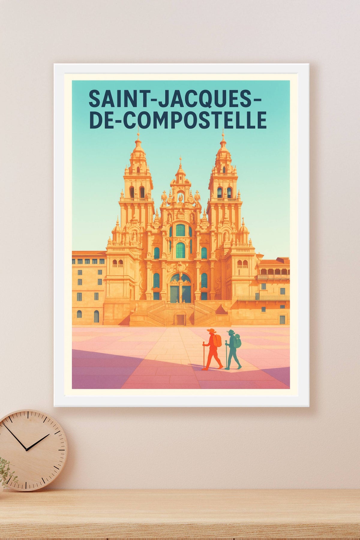 Affiche de Saint-Jacques-de-Compostelle - L'Esprit du Pèlerinage en Affiche