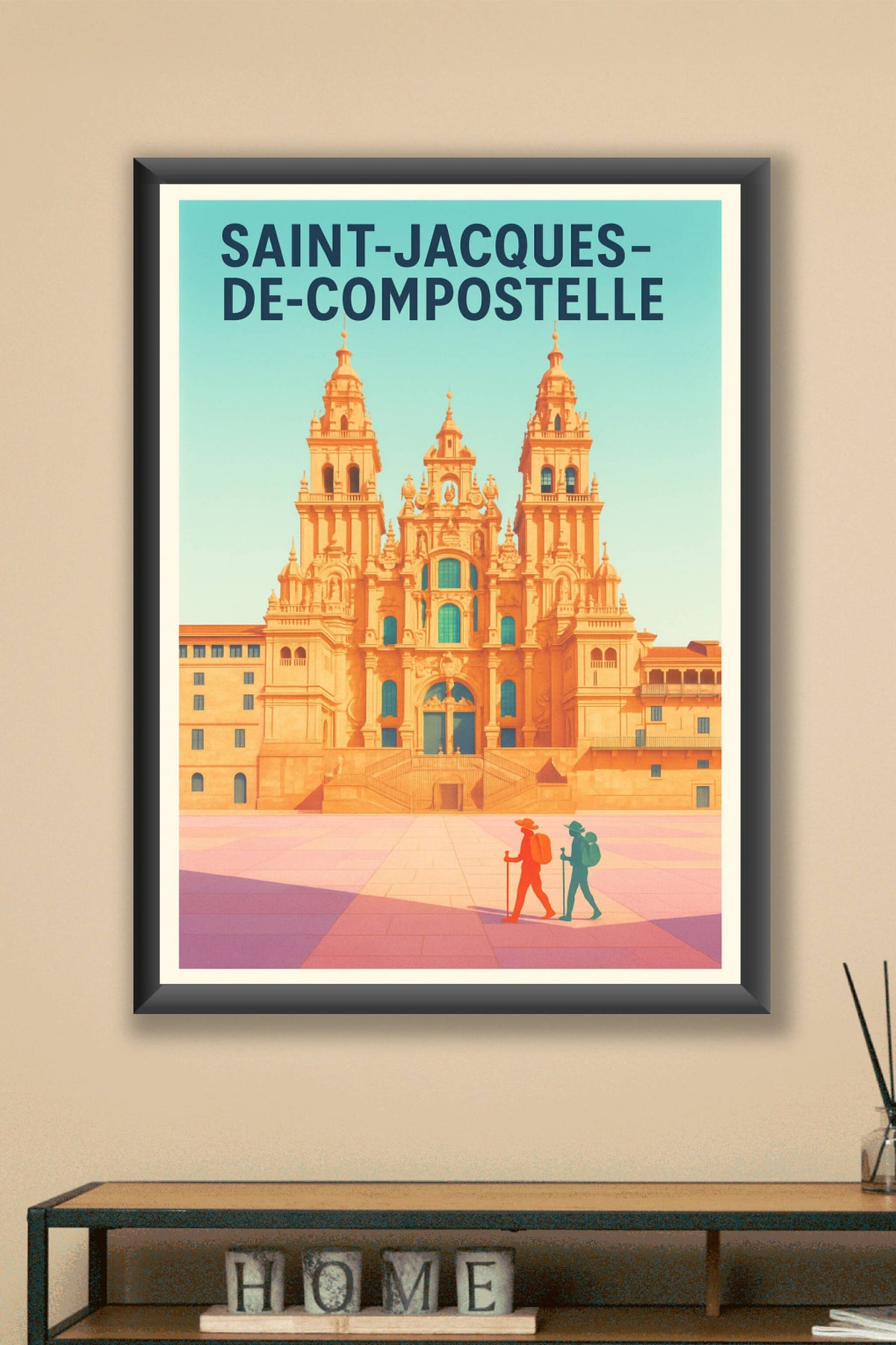 Affiche de Saint-Jacques-de-Compostelle - L'Esprit du Pèlerinage en Affiche