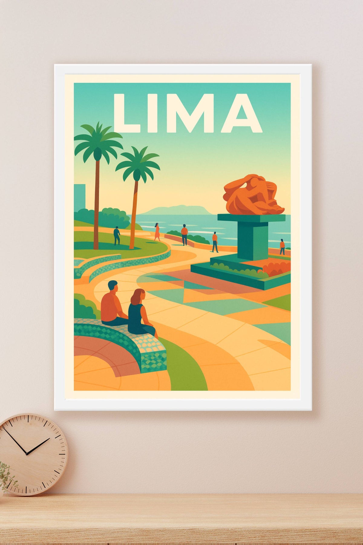 Affiche de Lima - Promenade au bord de mer dans la capitale péruvienne