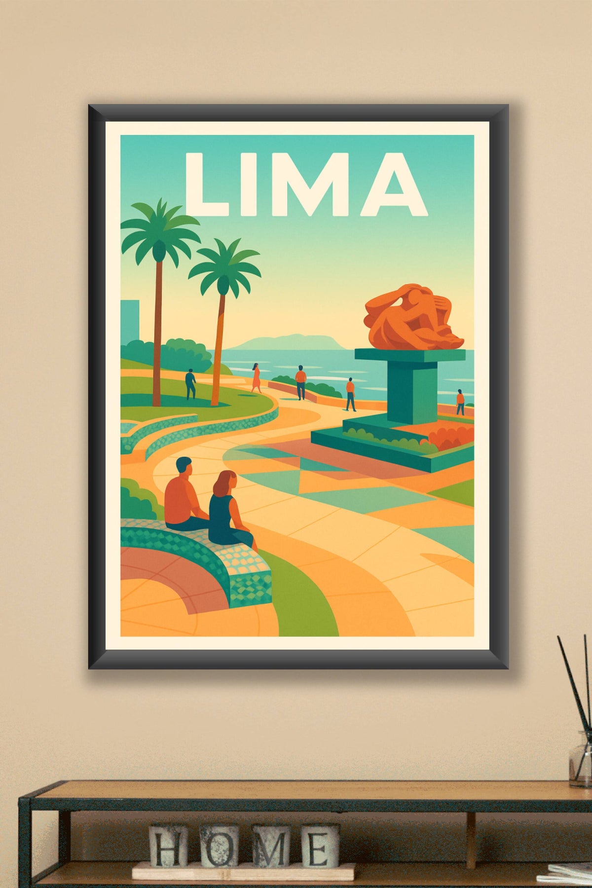 Affiche de Lima - Promenade au bord de mer dans la capitale péruvienne