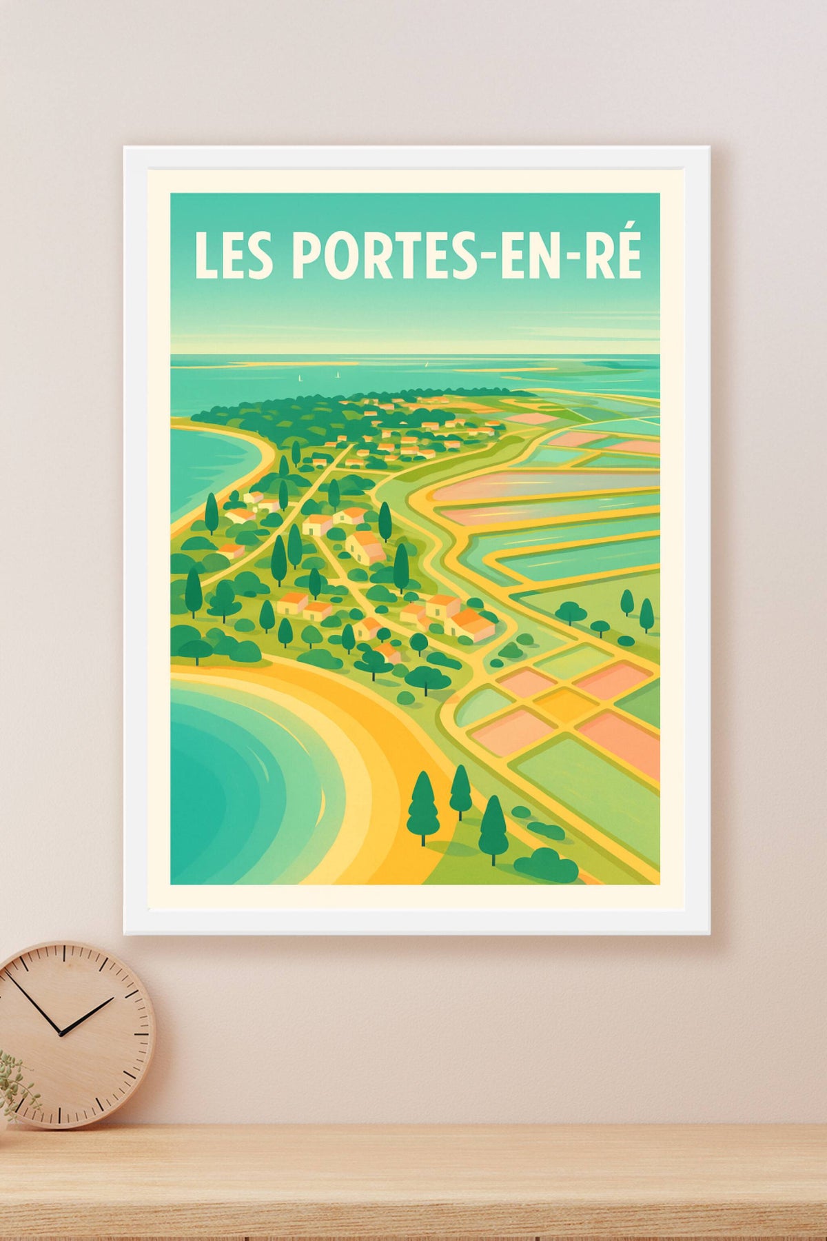 Affiche de Les Portes-en-Ré - L'évasion insulaire illustrée