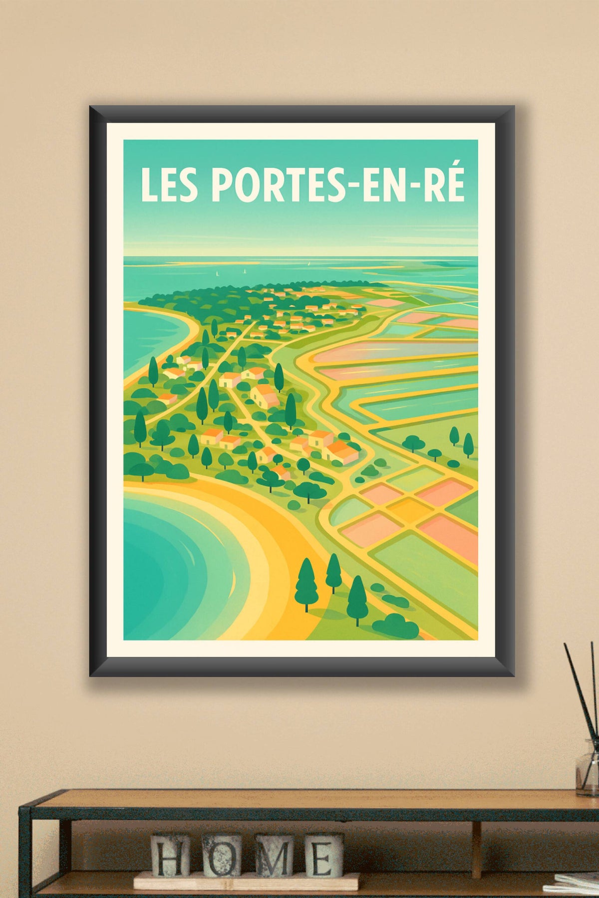 Affiche de Les Portes-en-Ré - L'évasion insulaire illustrée