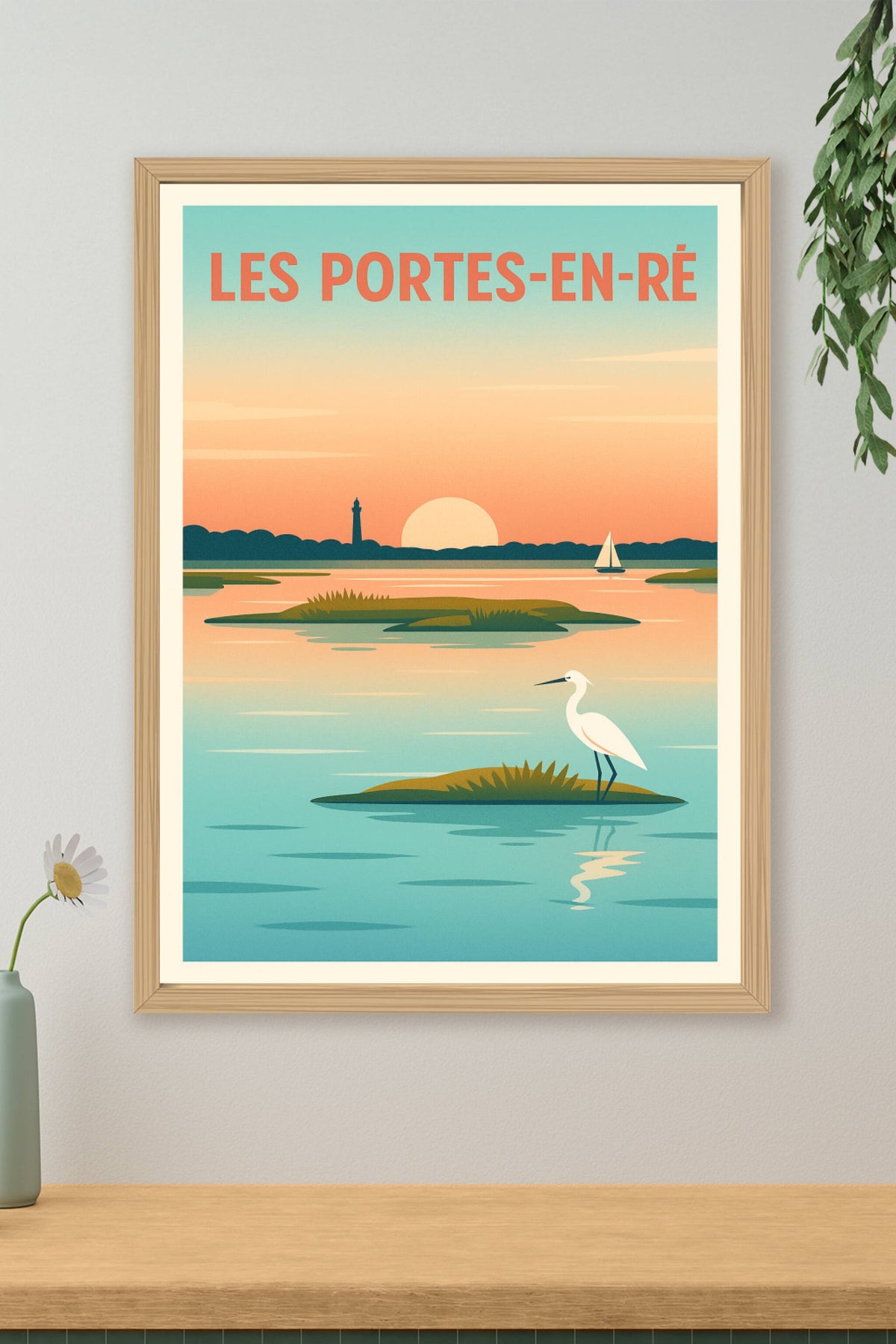 Affiche de Les Portes-en-Ré - Sérénité au coucher du soleil