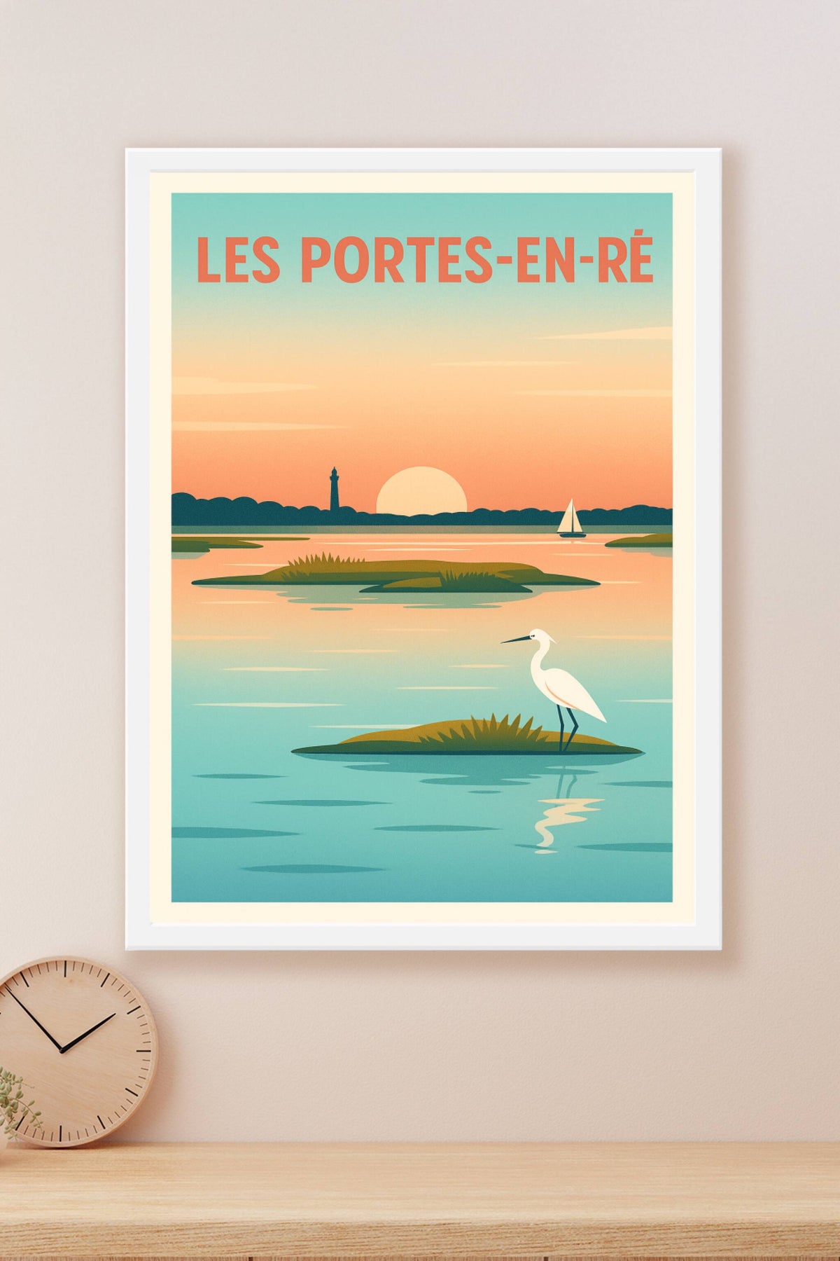 Affiche de Les Portes-en-Ré - Sérénité au coucher du soleil