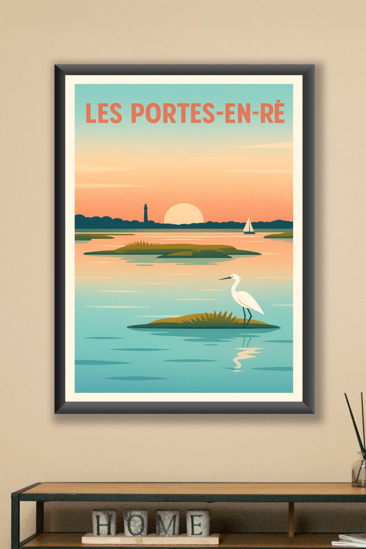 Affiche de Les Portes-en-Ré - Sérénité au coucher du soleil