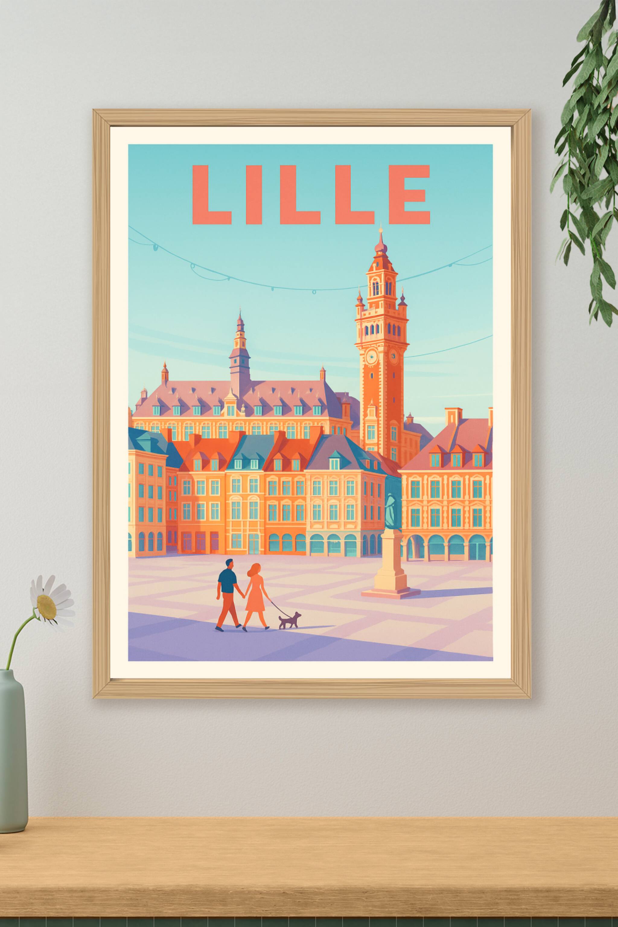 Affiche de Lille - Charme et douceur de la Grand-Place