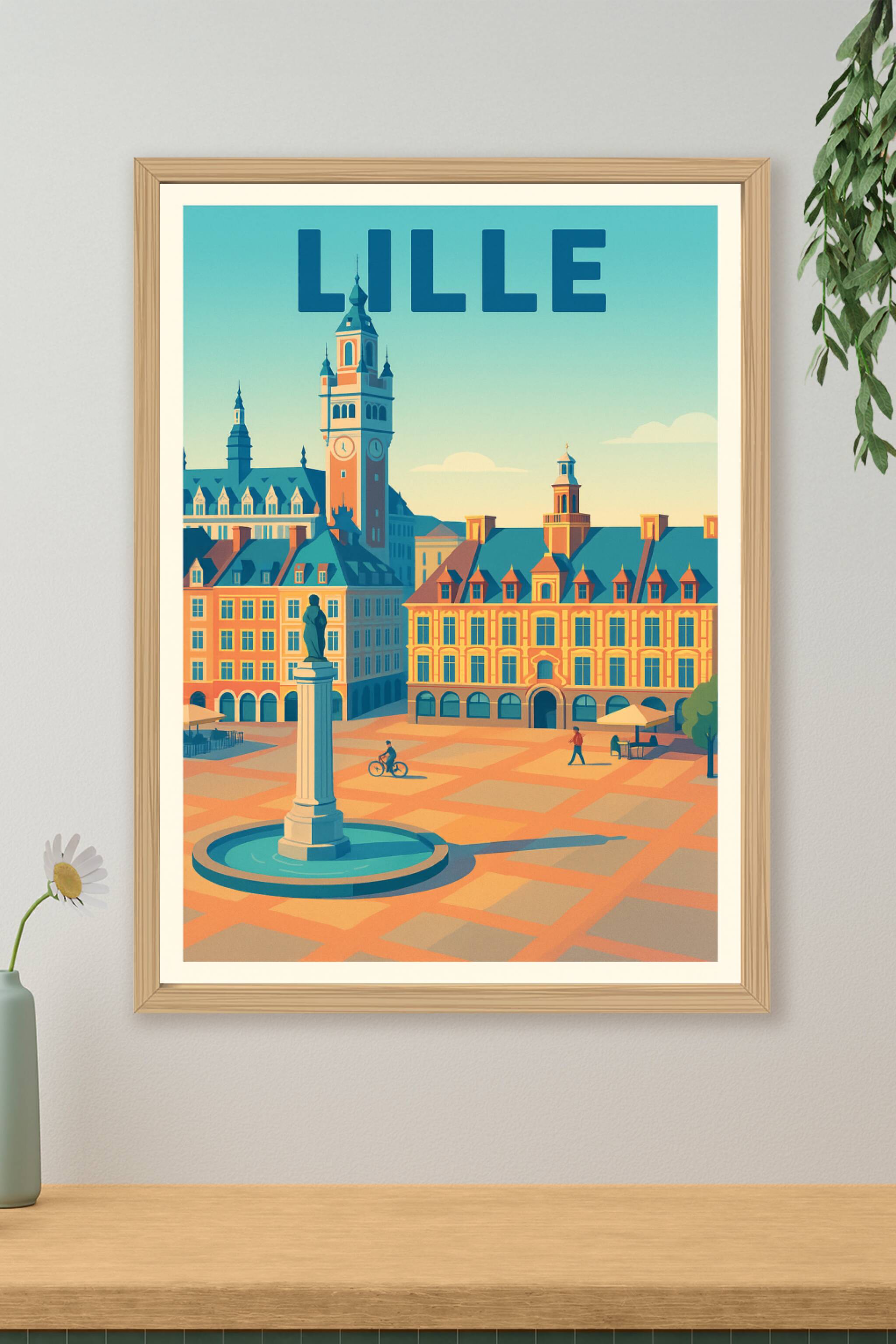 Affiche de Lille - Éclat d'architecture au cœur de la Grand-Place