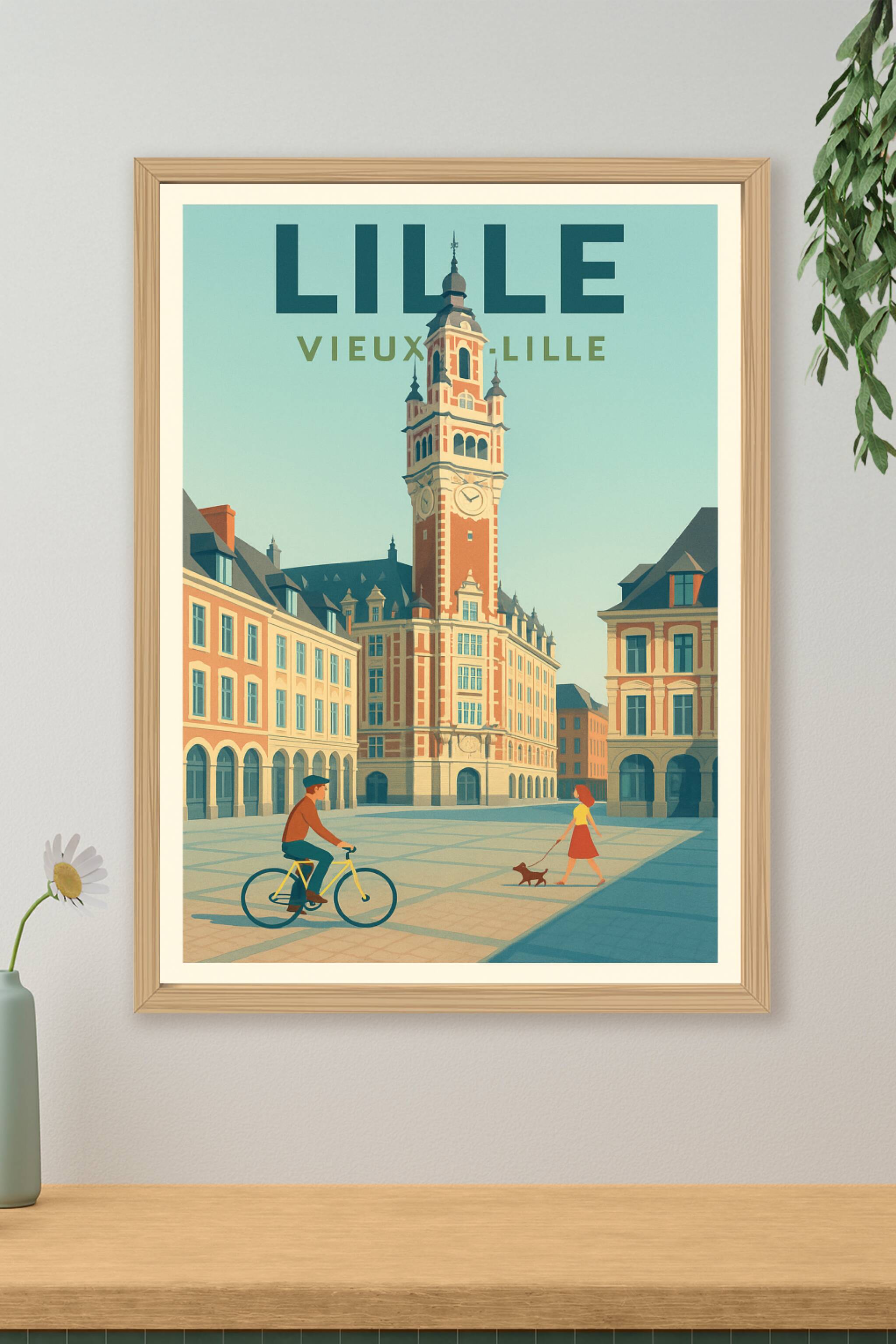 Affiche de Lille - Charme et douceur du Vieux-Lille