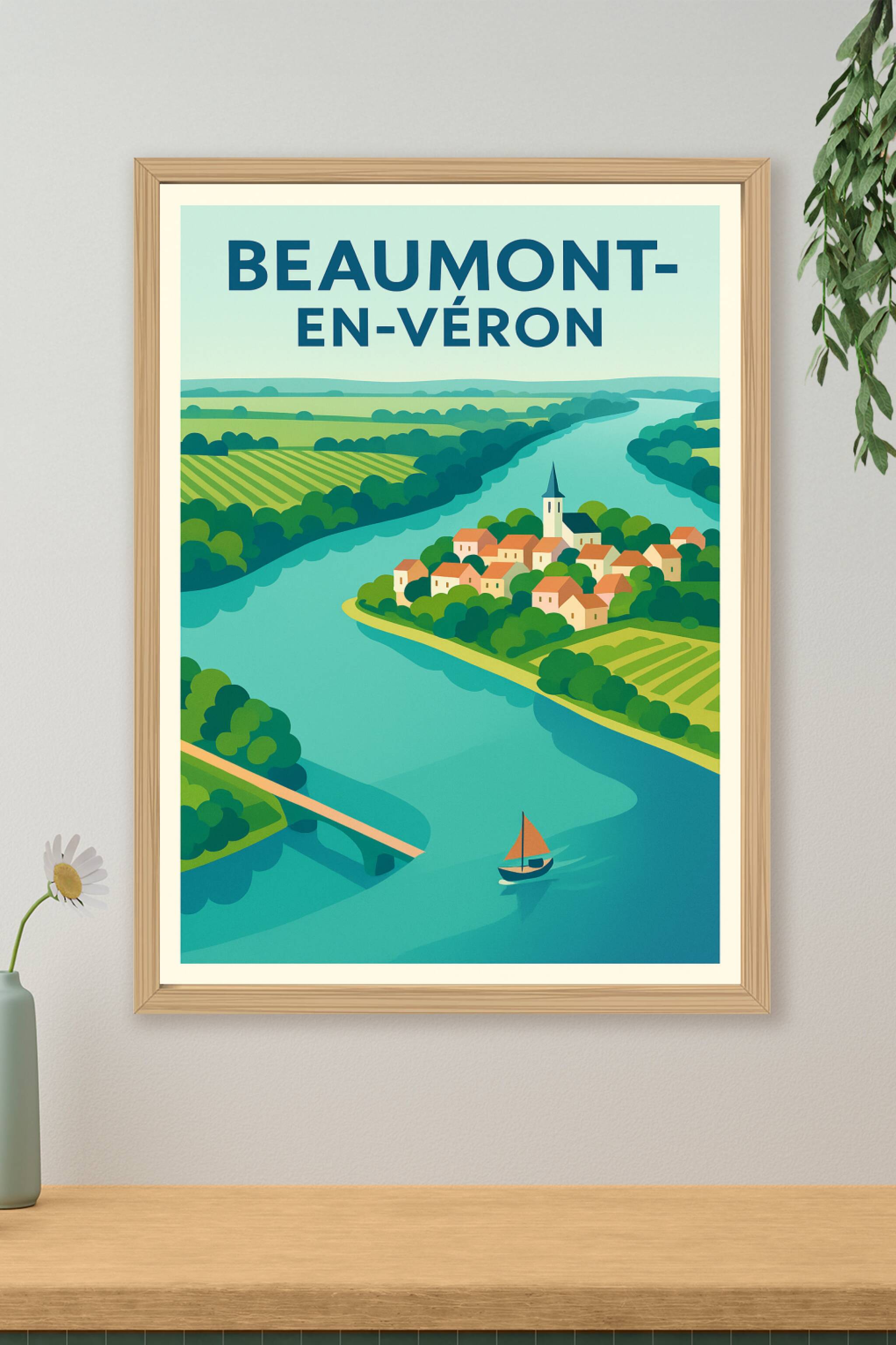 Affiche de Beaumont-en-Véron - Charme bucolique au fil de l'eau