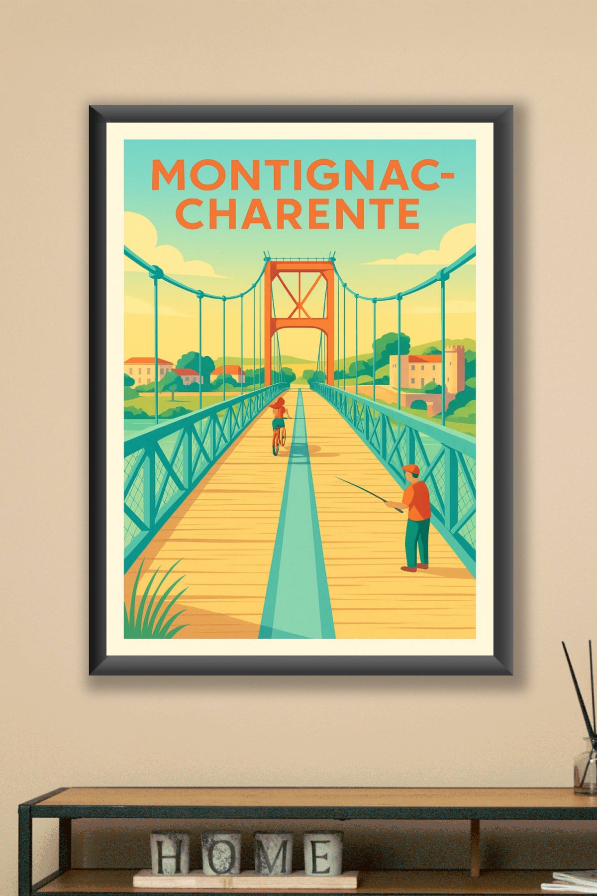 Affiche de Montignac-Charente - Pont suspendu et moments paisibles