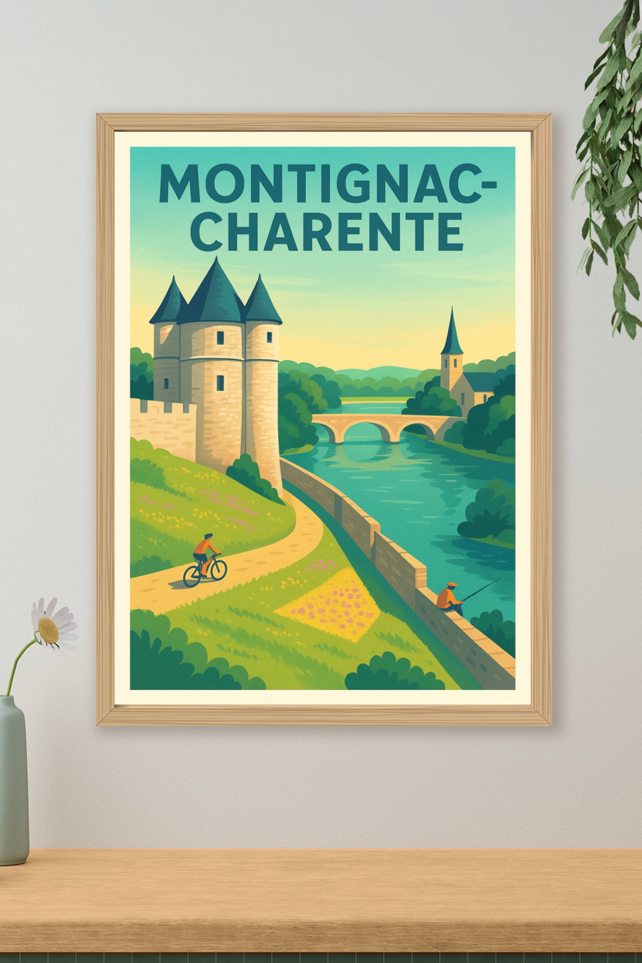Affiche de Montignac-Charente - L'élégance historique au fil de l'eau