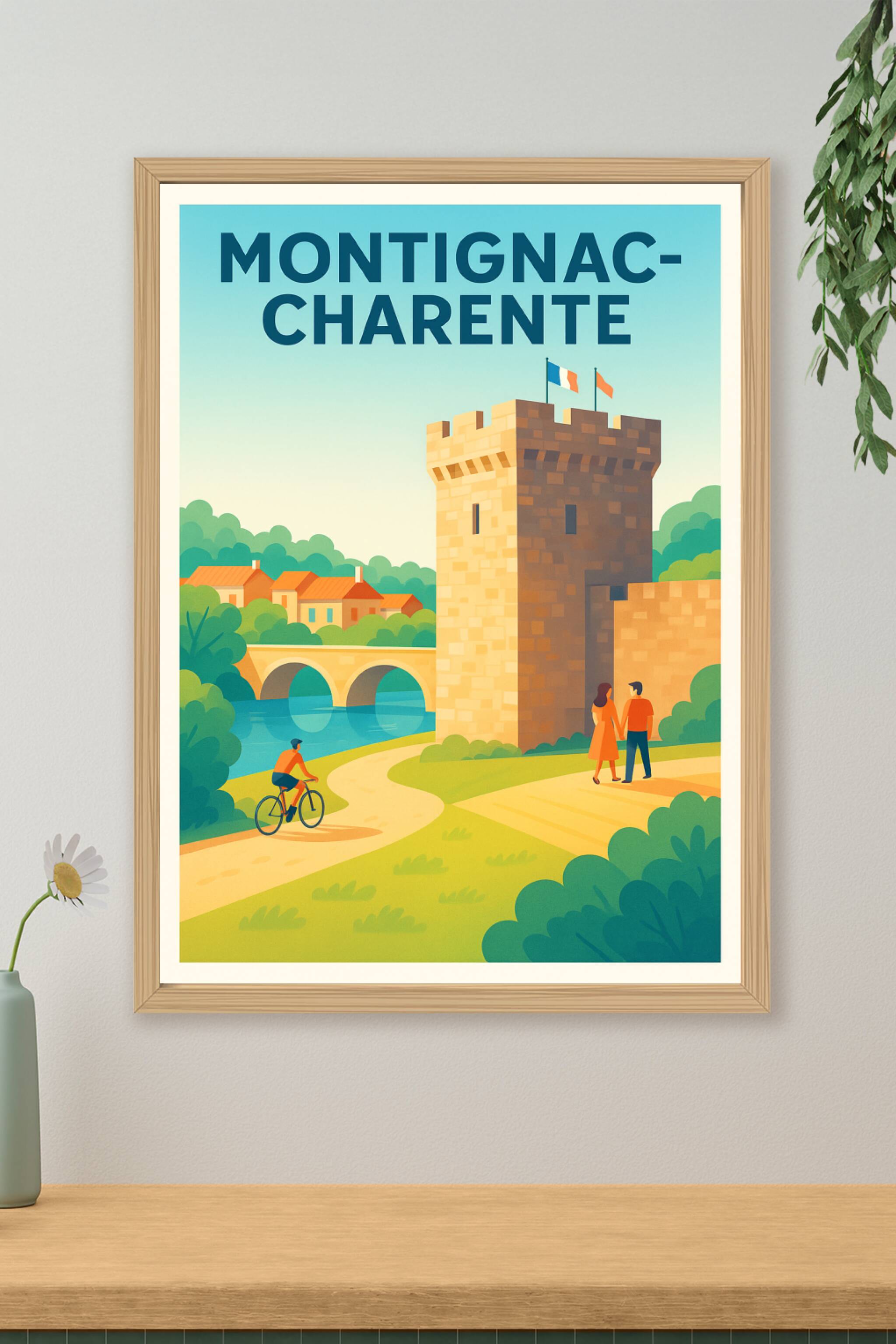 Affiche de Montignac-Charente - Plaisirs paisibles au bord de l'eau