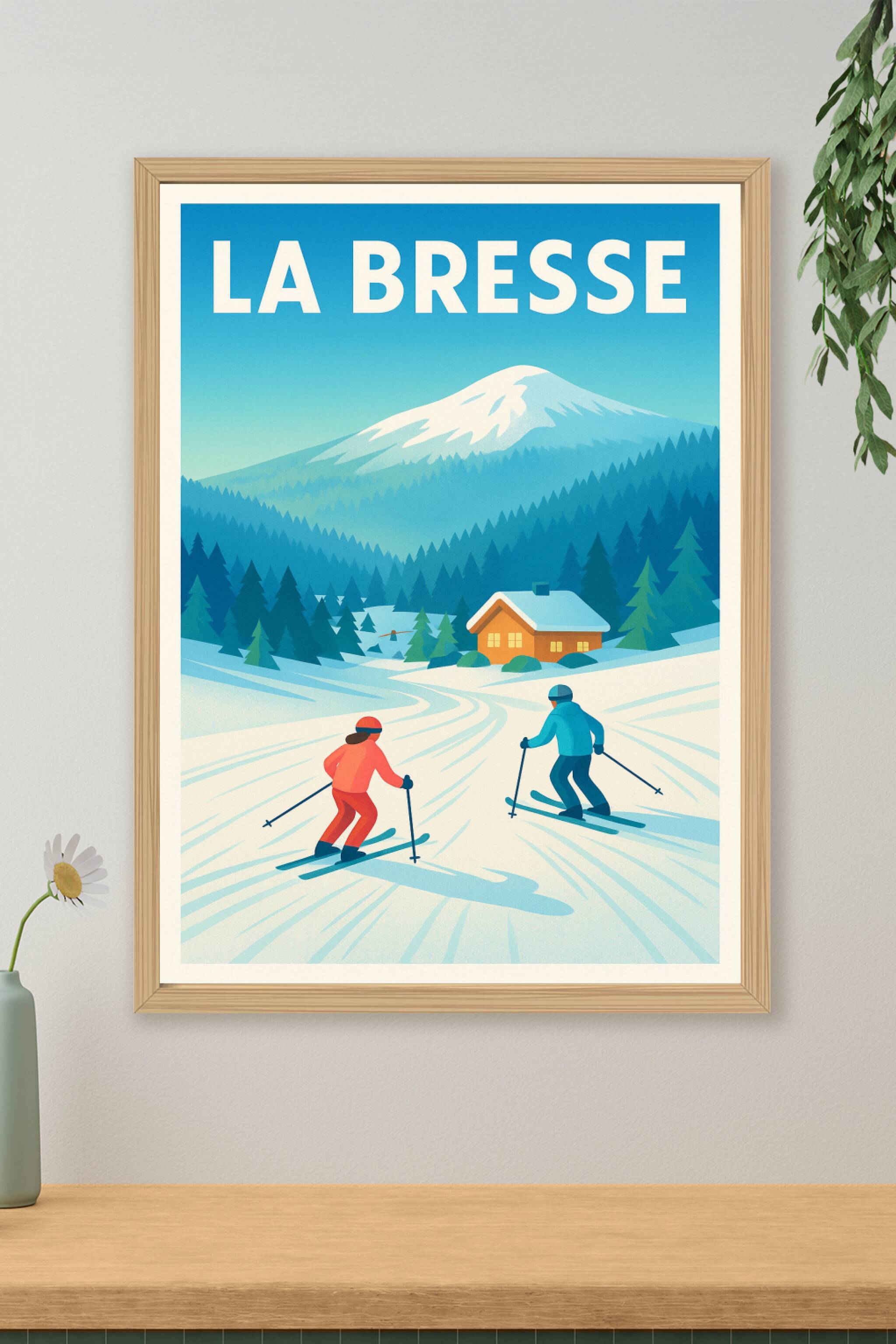 Affiche de La Bresse - L'appel des pistes enneigées