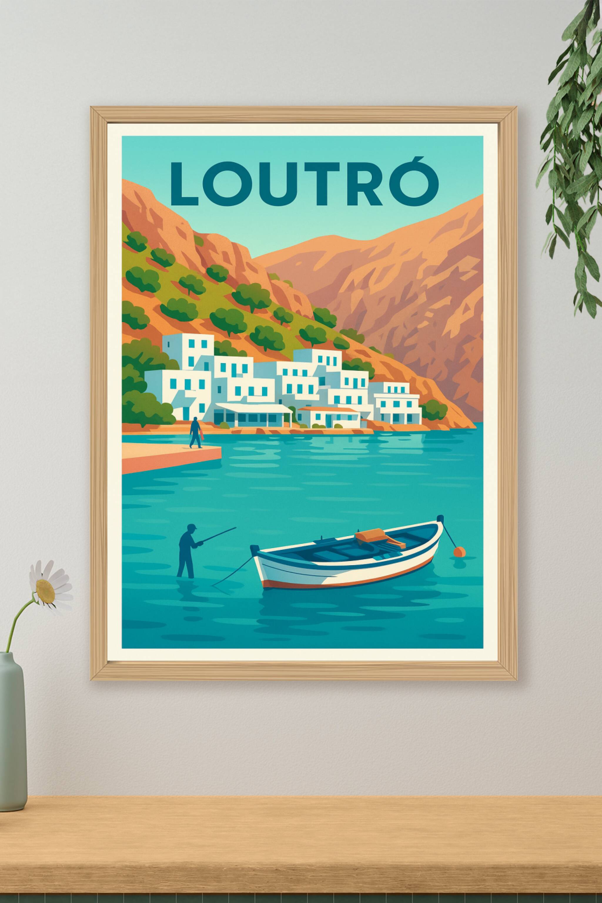 Affiche de Loutro - Tranquillité au bord de la mer