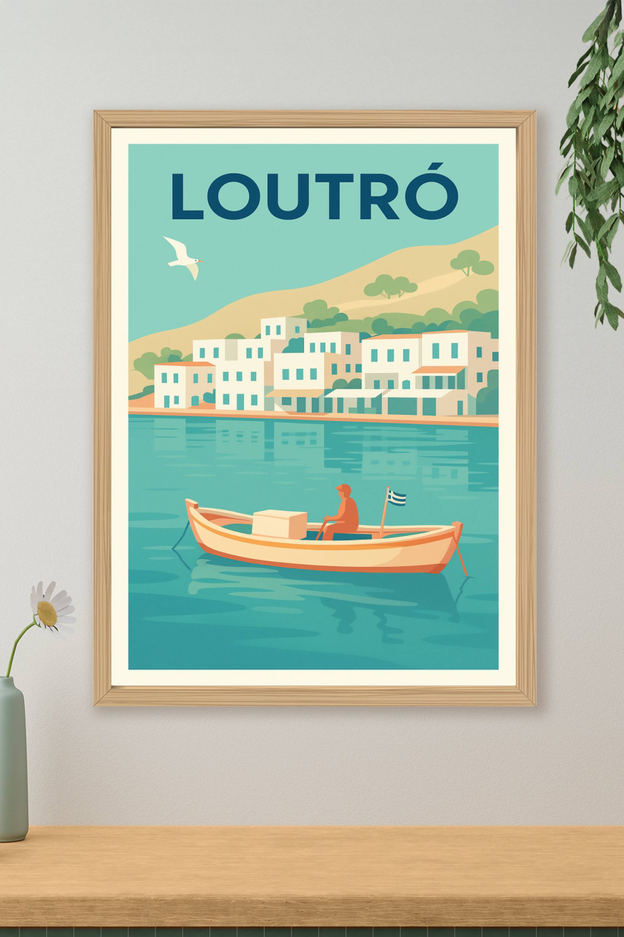 Affiche de Loutró - Sérénité au bord de l'eau