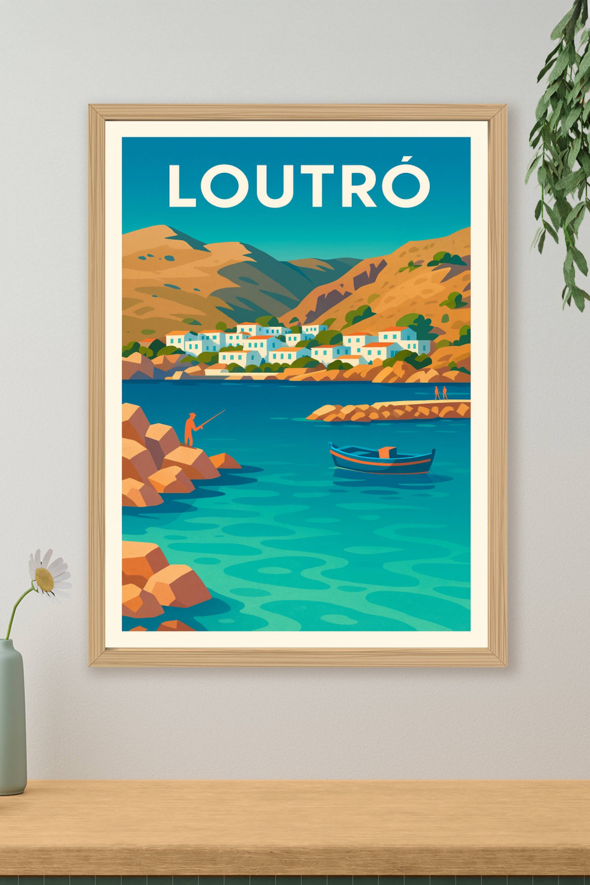 Affiche de Loutró - Escapade paisible au bord de la mer Égée