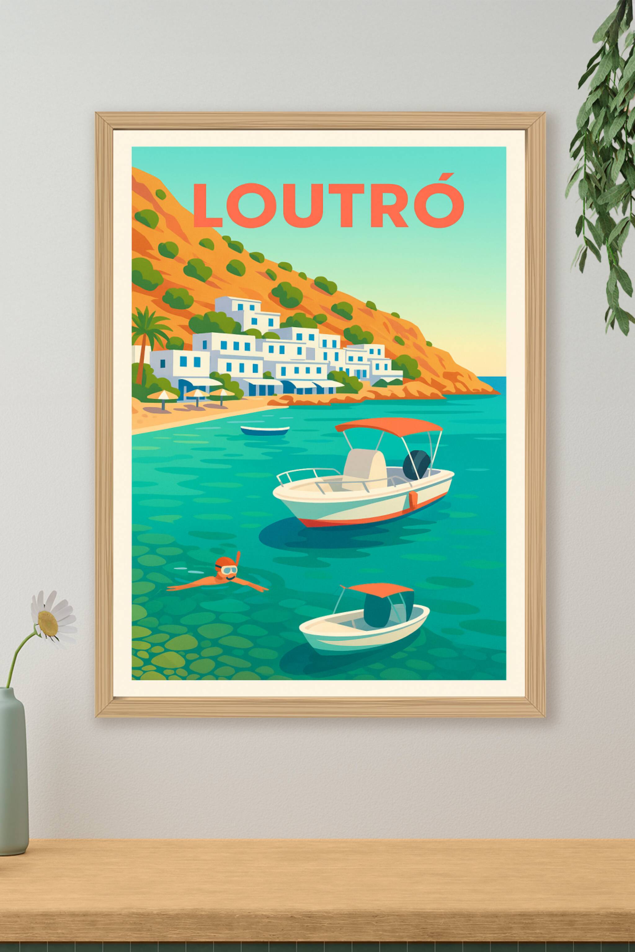 Affiche de Loutró - Évasion balnéaire authentique