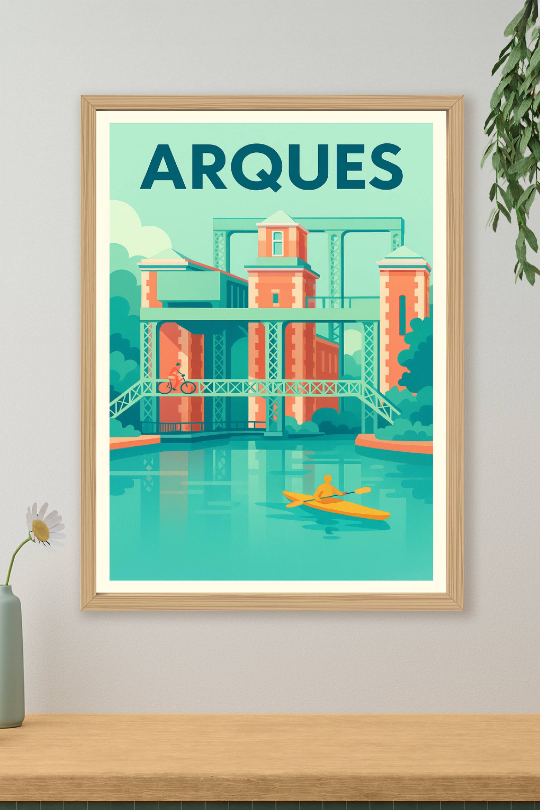 Affiche de Arques - Charme industriel et nature paisible