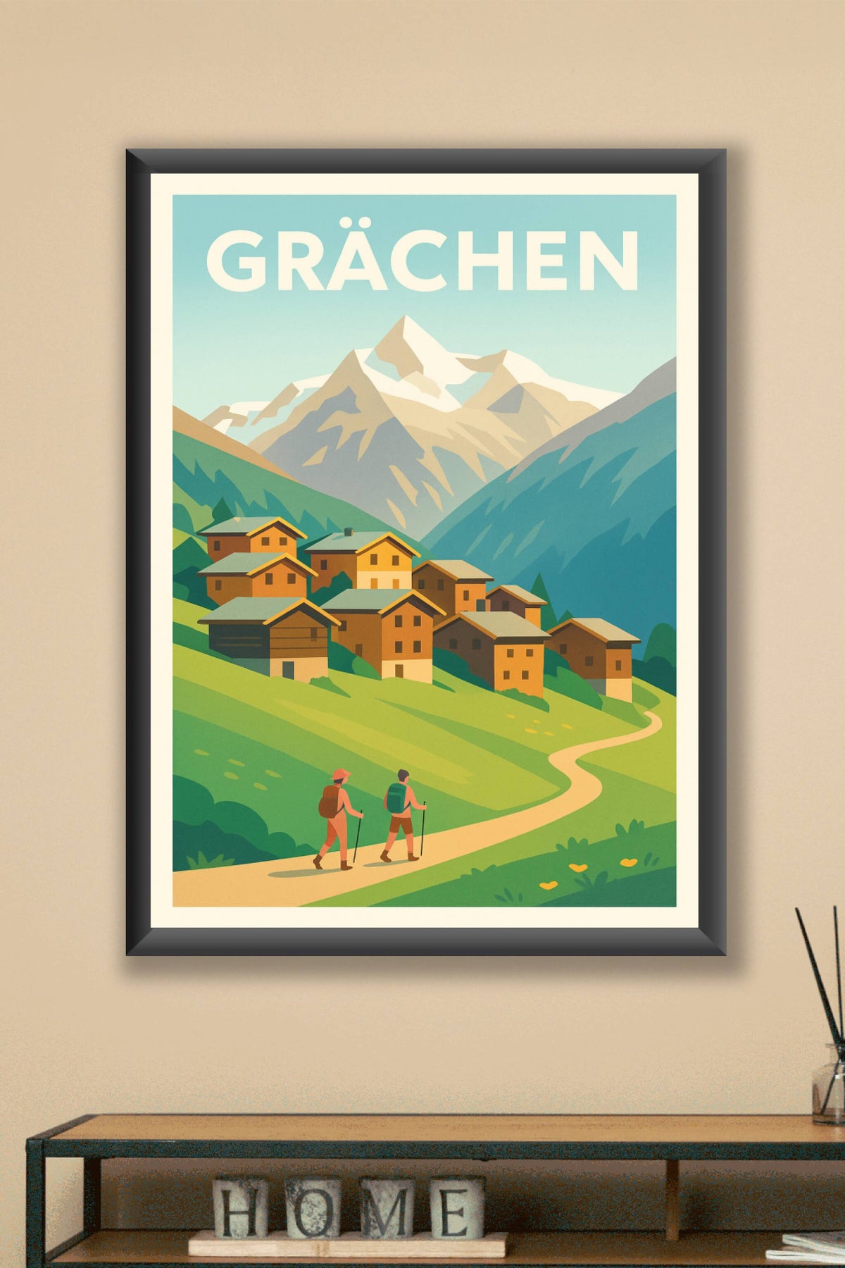 Affiche de Grächen - Escapade alpine entre nature et tradition