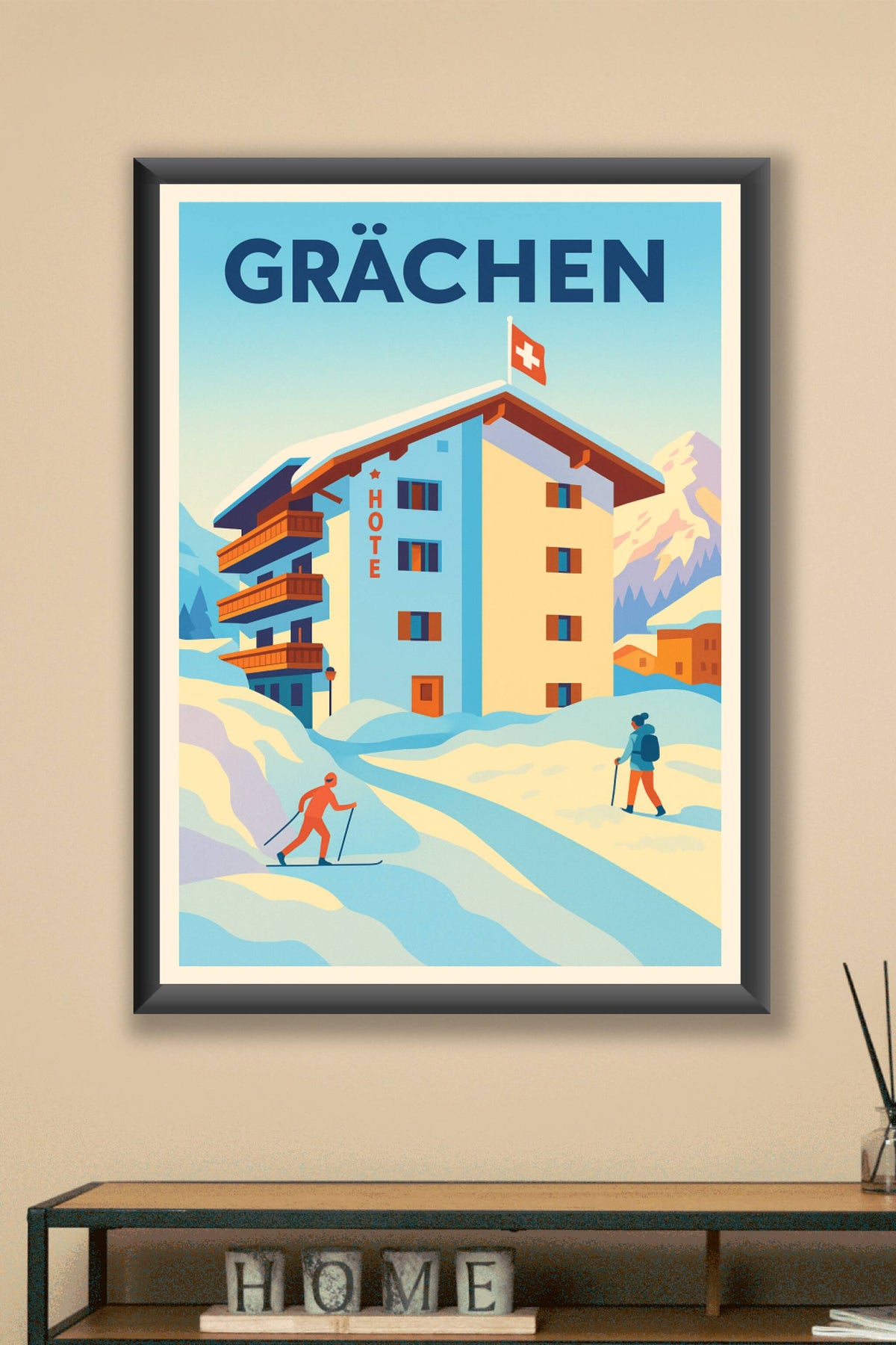 Affiche de Grächen - Charme alpin et sports d'hiver