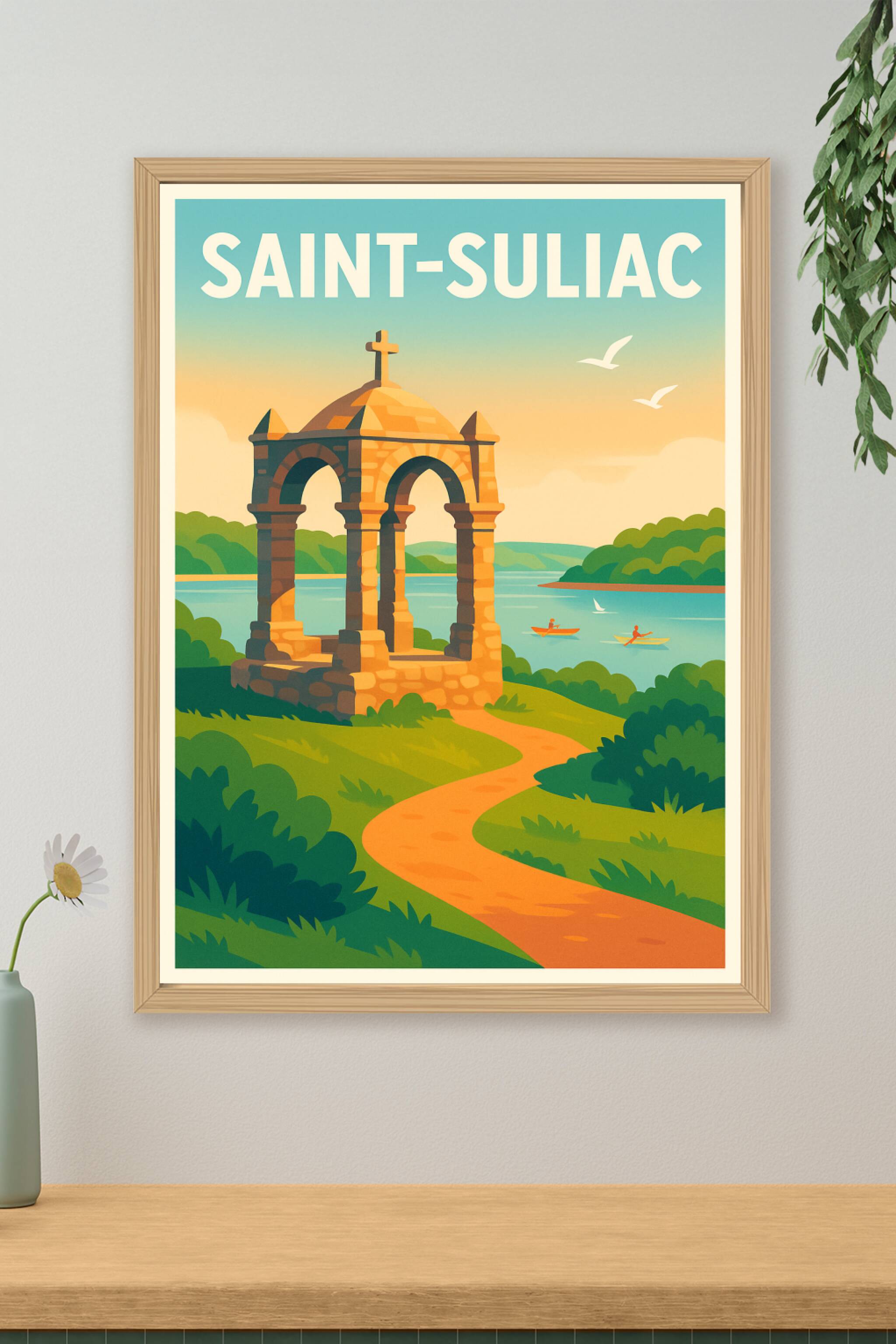Affiche de Saint-Suliac - Charme et sérénité au bord de l'eau