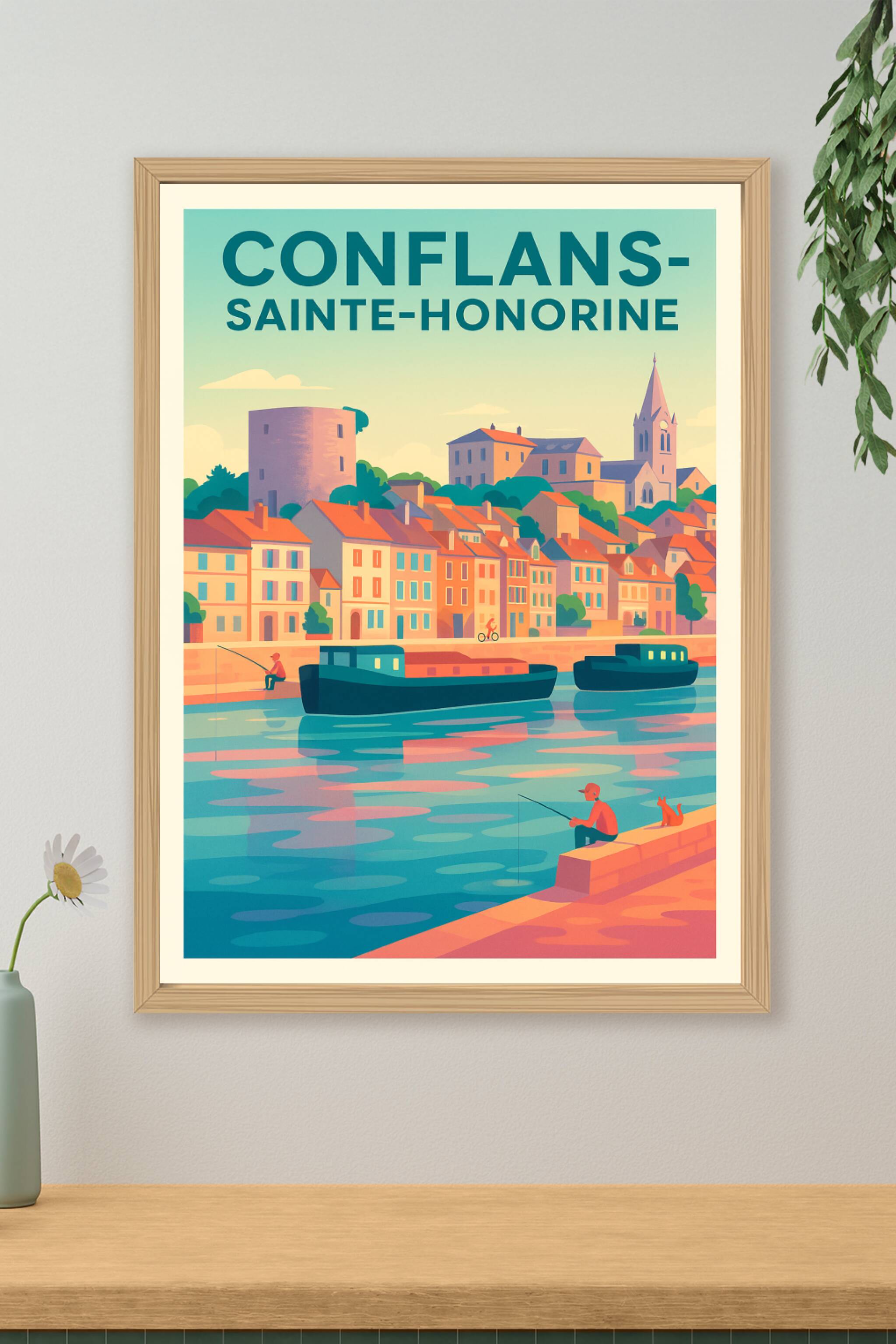 Affiche de Conflans-Sainte-Honorine - Douceur et Sérénité au Bord de l'Eau