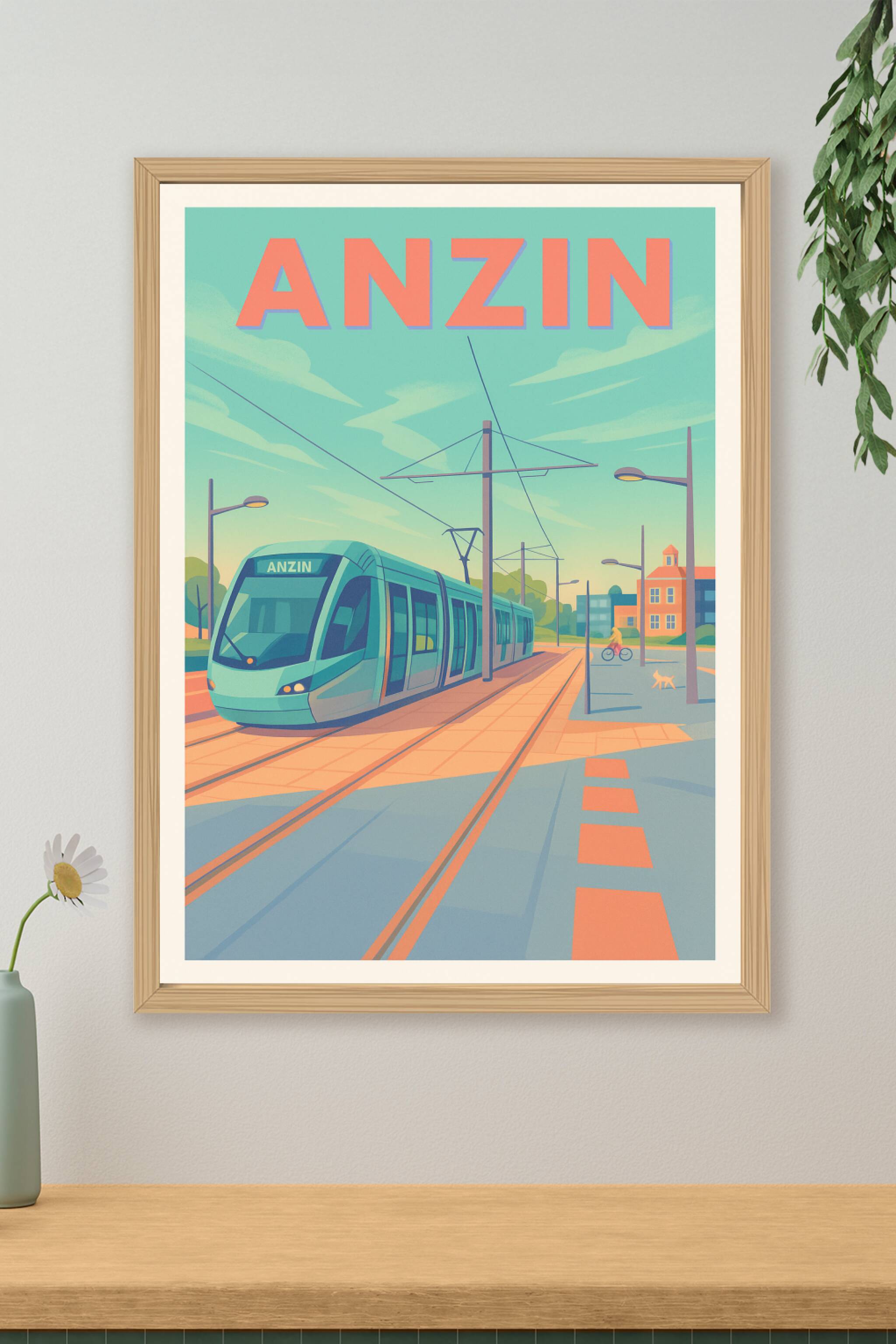 Affiche de Anzin - L'élégance du tramway moderne
