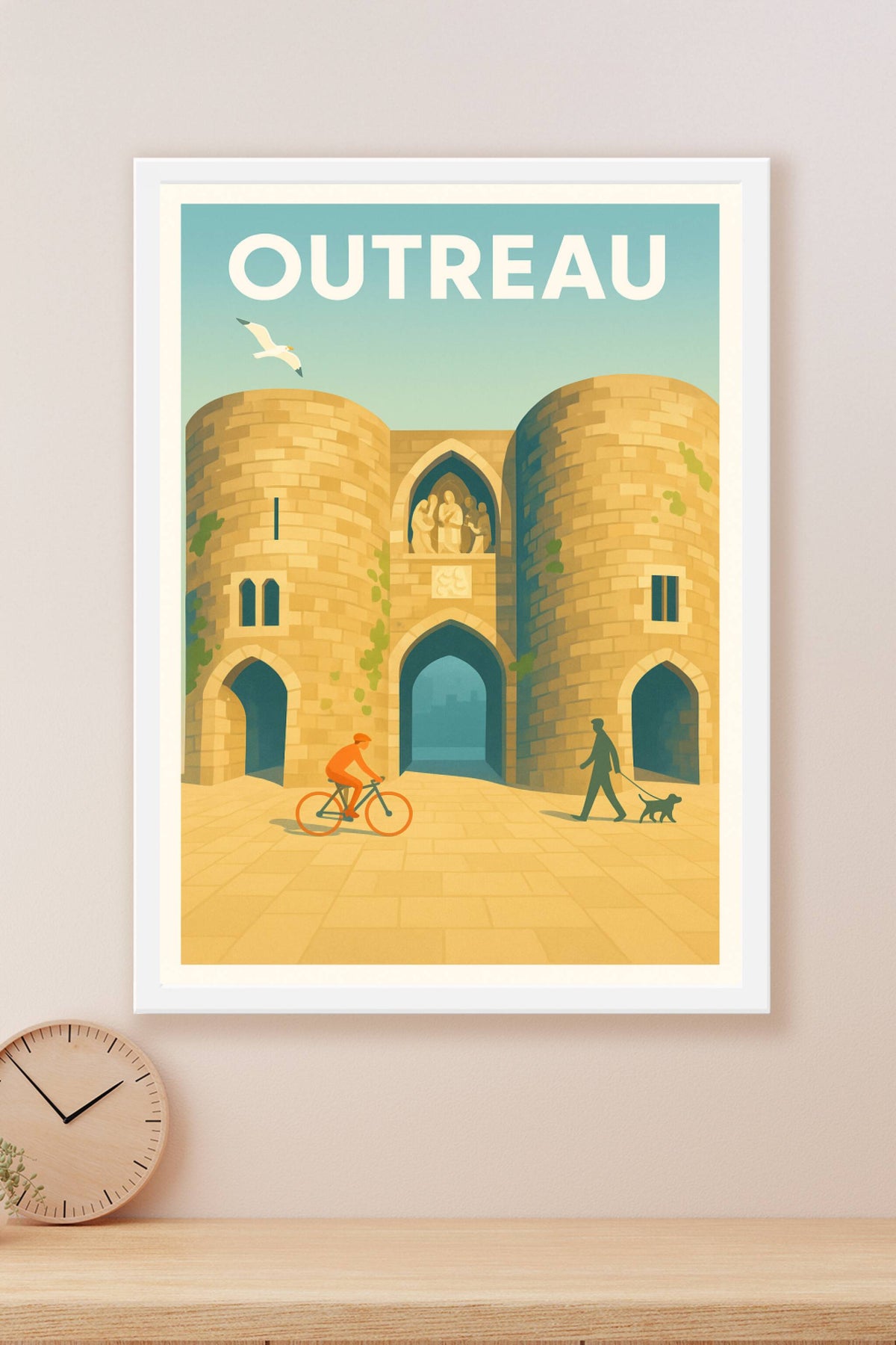 Affiche de Outreau - Porte Médiévale et ambiance paisible