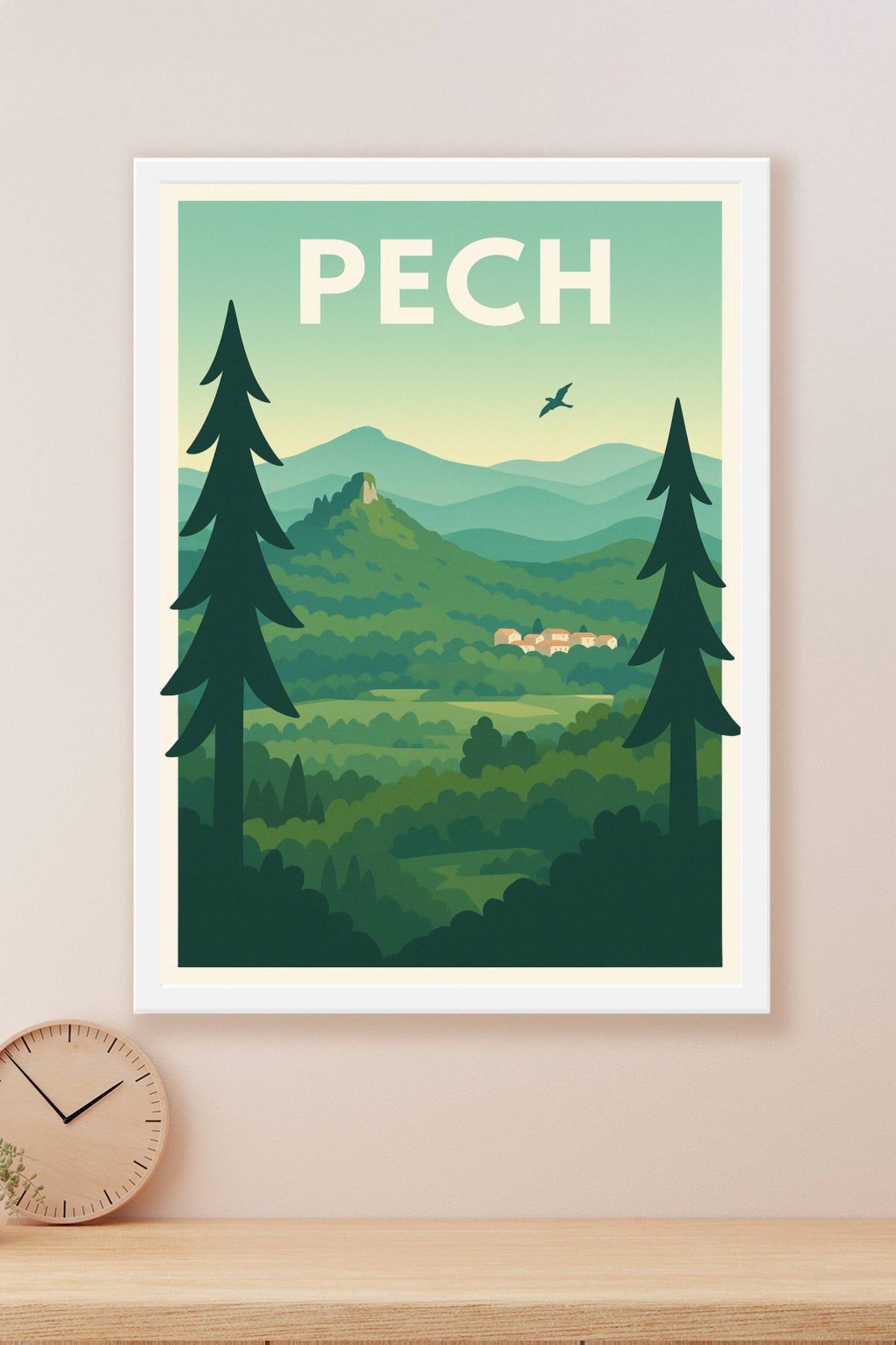 Affiche de Pech - Évasion nature au cœur des collines verdoyantes