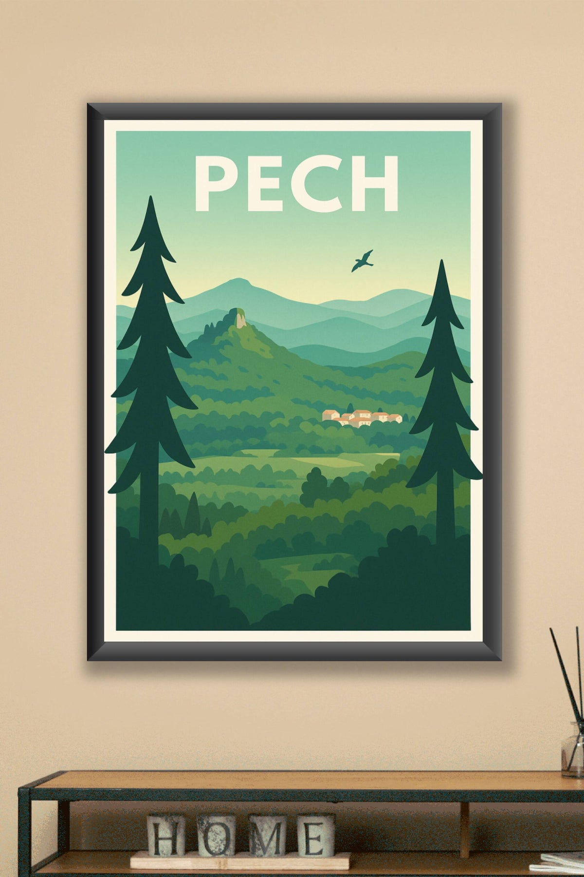 Affiche de Pech - Évasion nature au cœur des collines verdoyantes