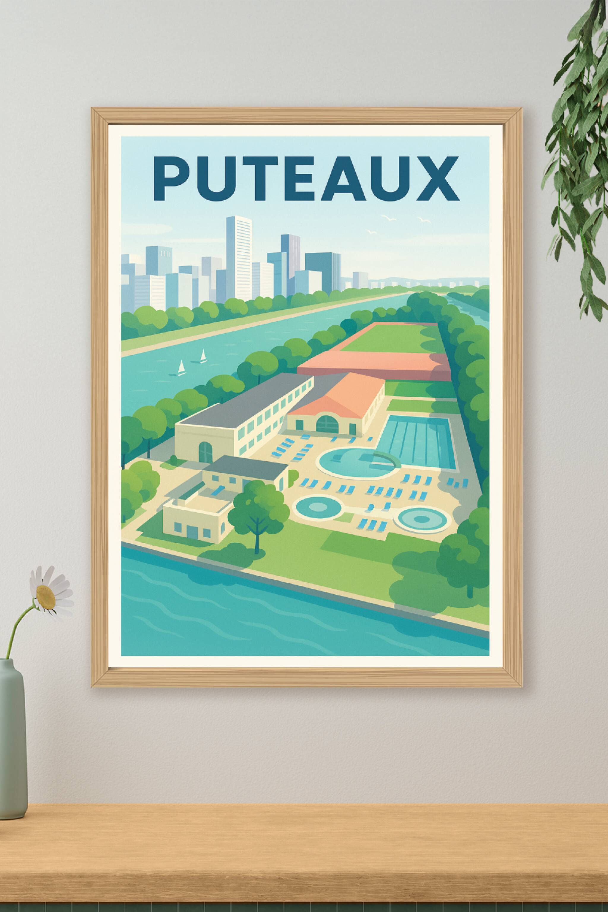Affiche de Puteaux - L'élégance urbaine au bord de l'eau